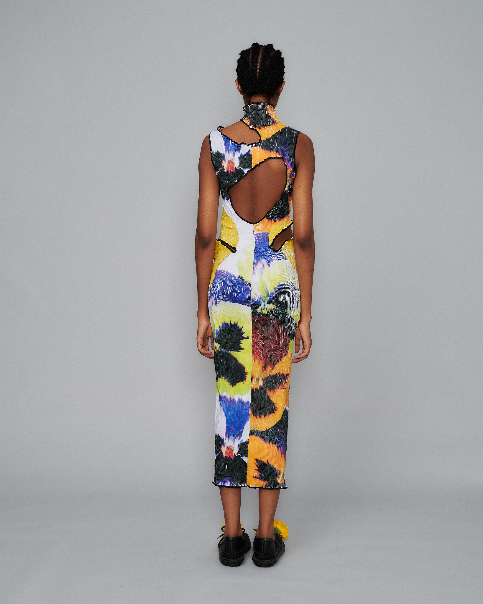 Tiago Dress in Yellow Pansy