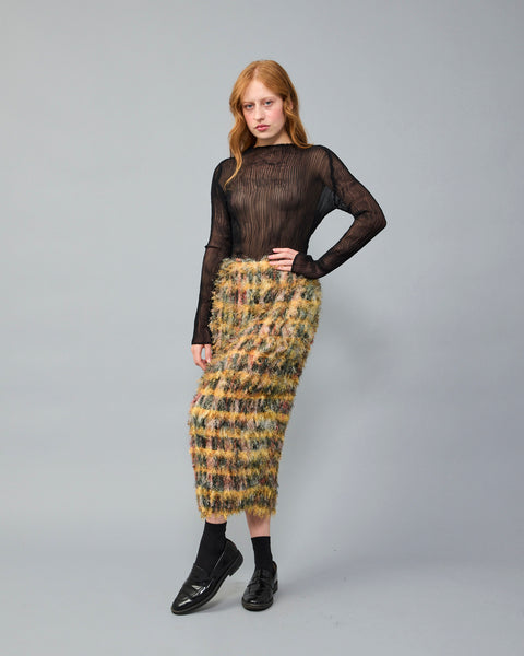 Ekke Pleated Fuzzy Skirt in Elias – Julia Heuer