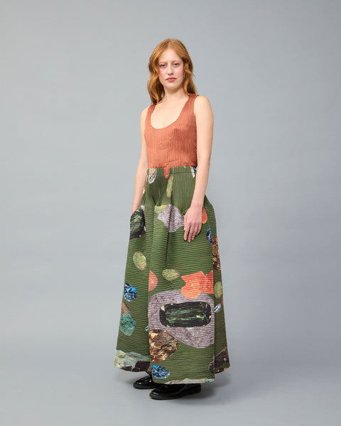 Kenza Handpleated Skirt in Ragnar – Julia Heuer