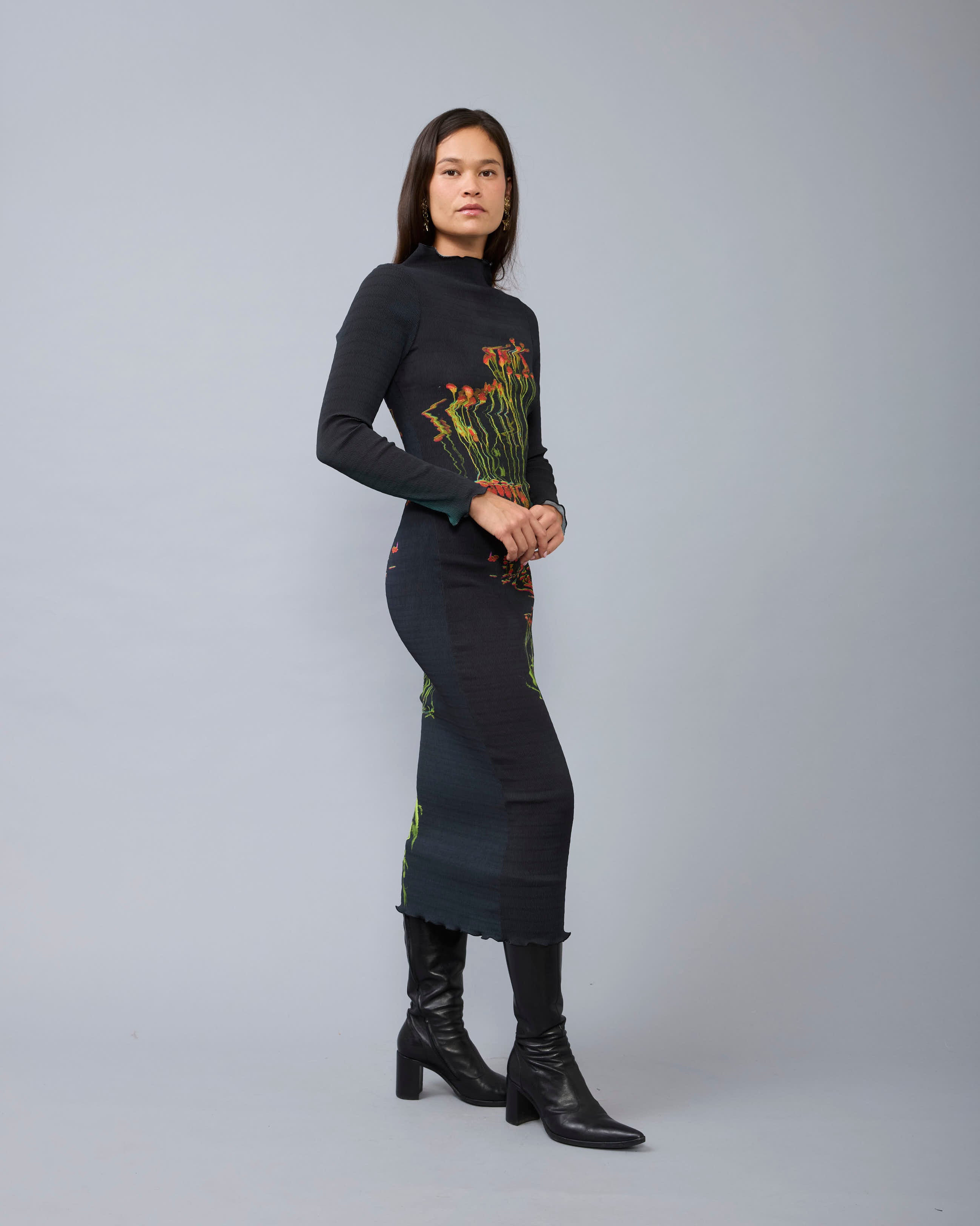 Rupert Smock Pleated Dress in Patsy