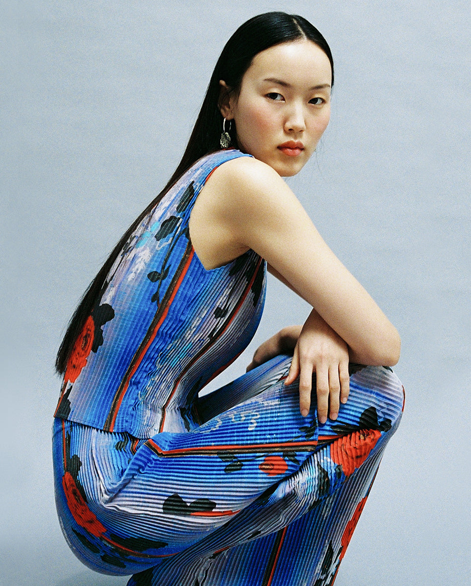 Thelma Pleated Top in Rudi