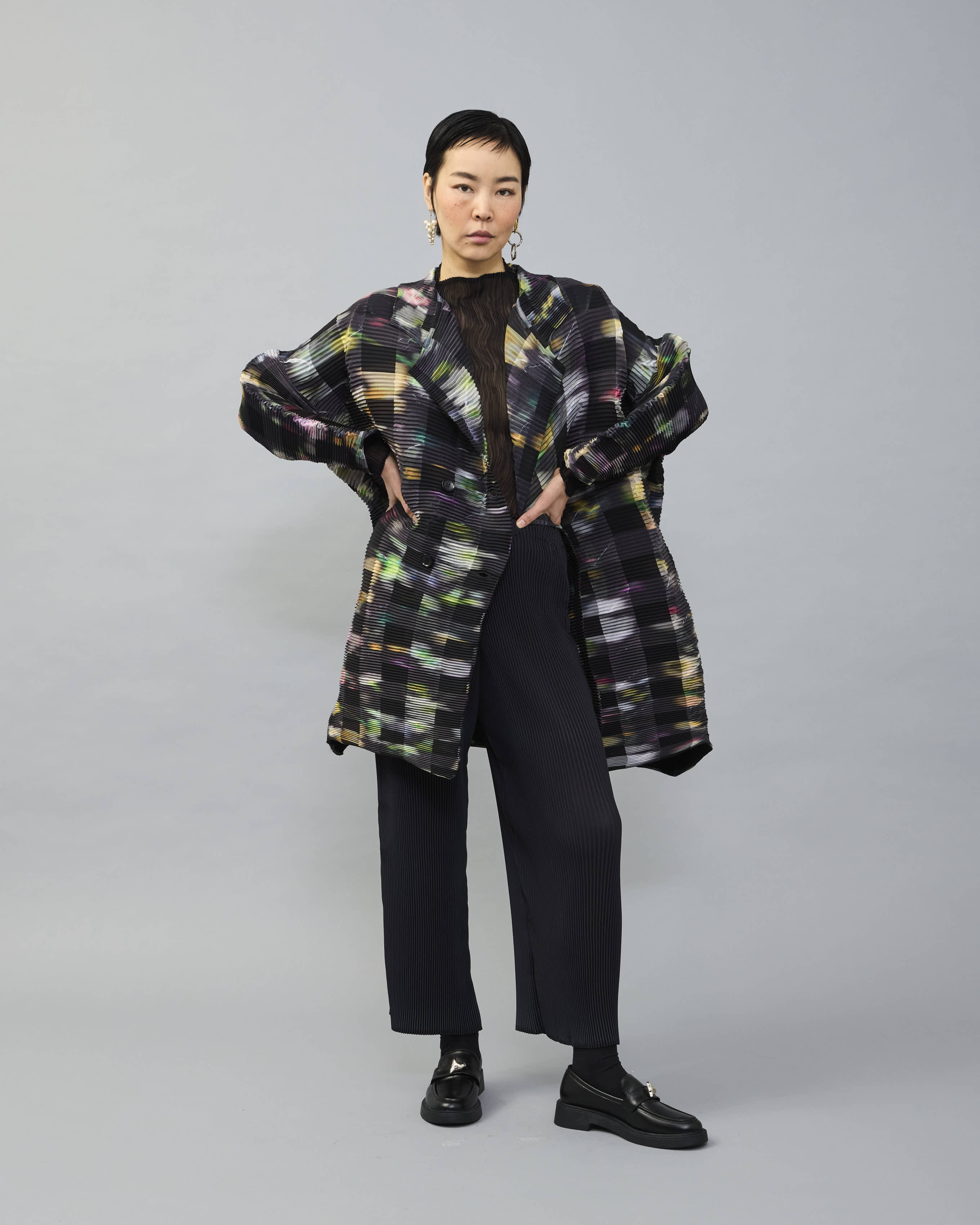 Johan Pleated Coat in Mayu