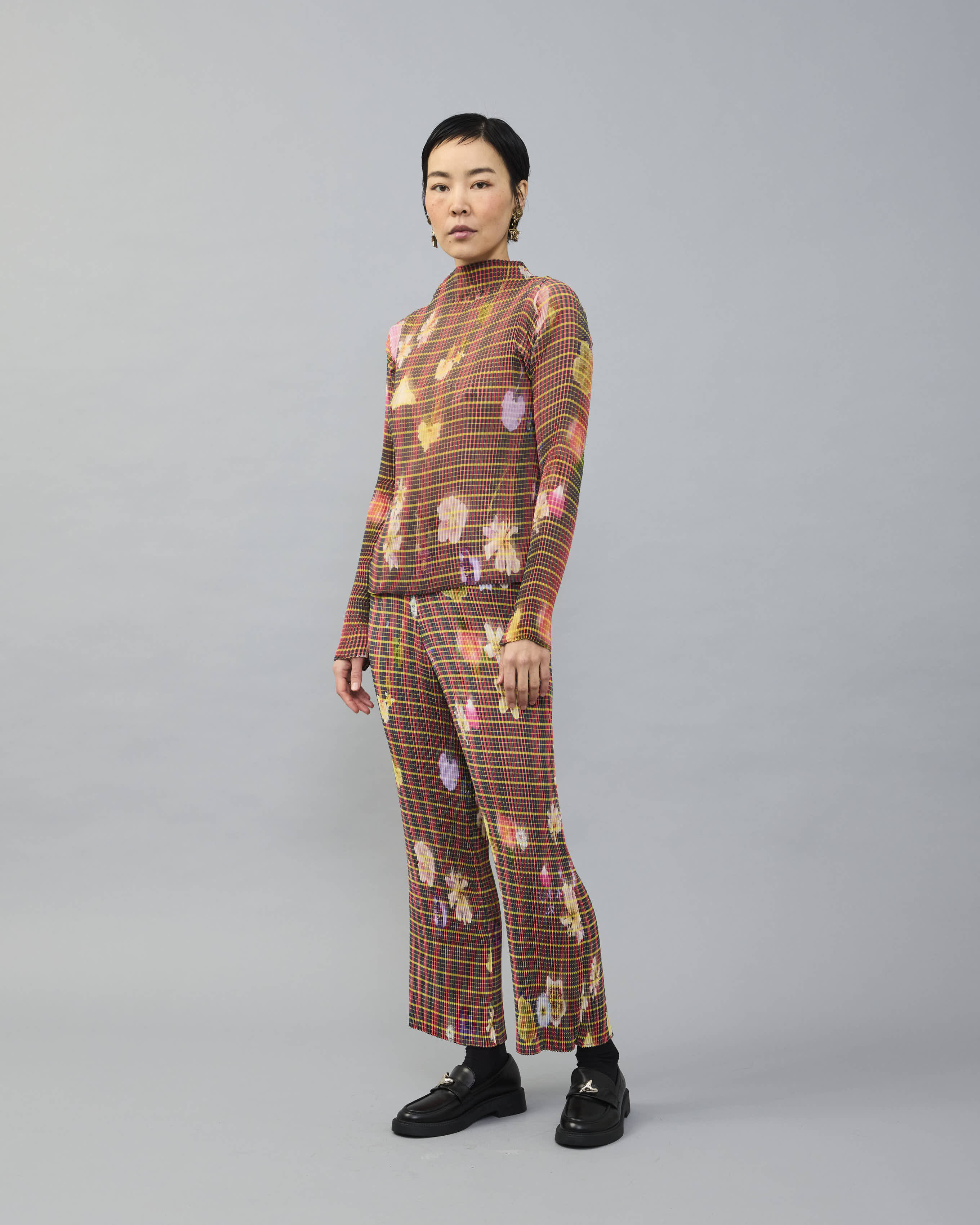 Lee Pleated Top in dark Pagel