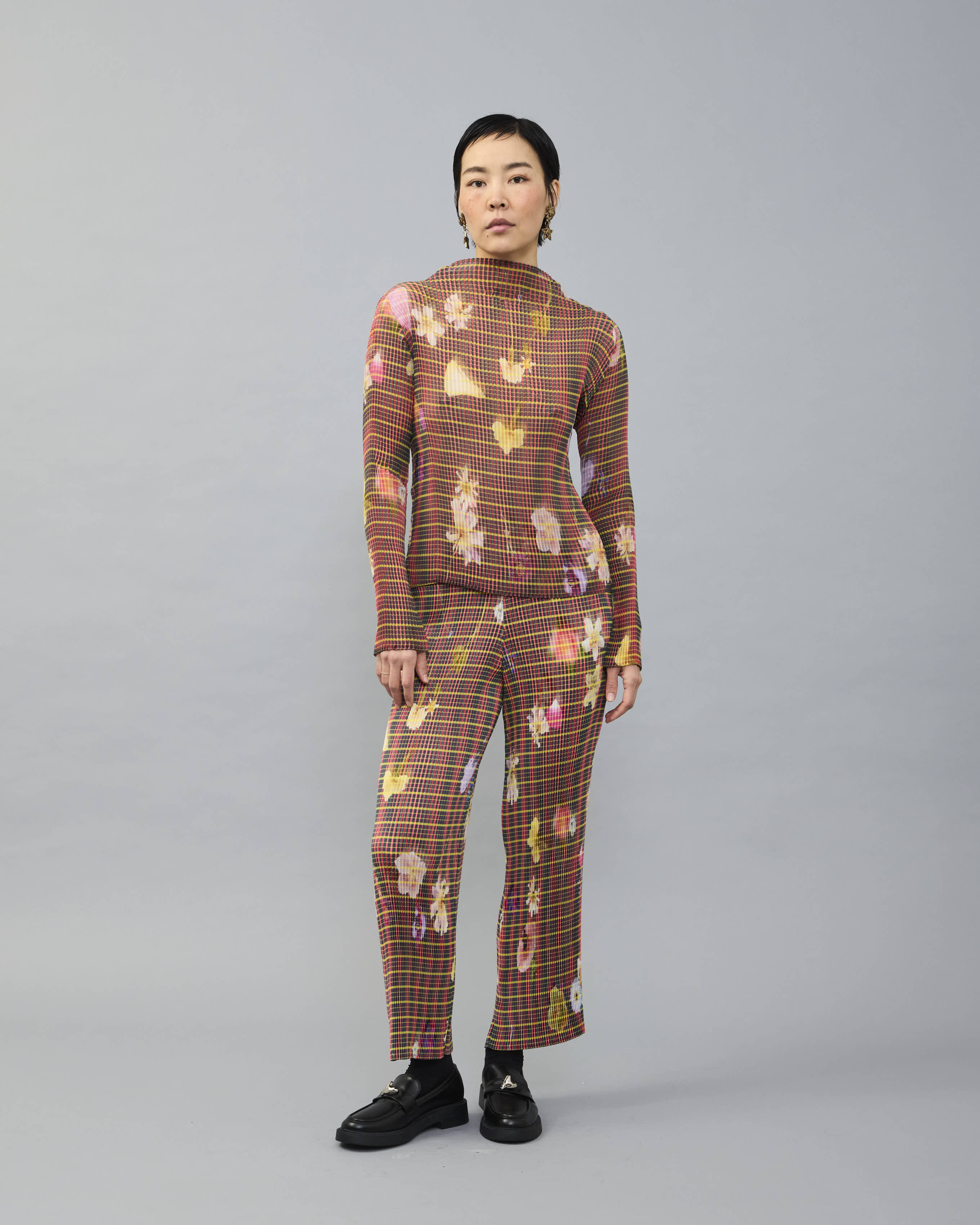 Lee Pleated Top in dark Pagel