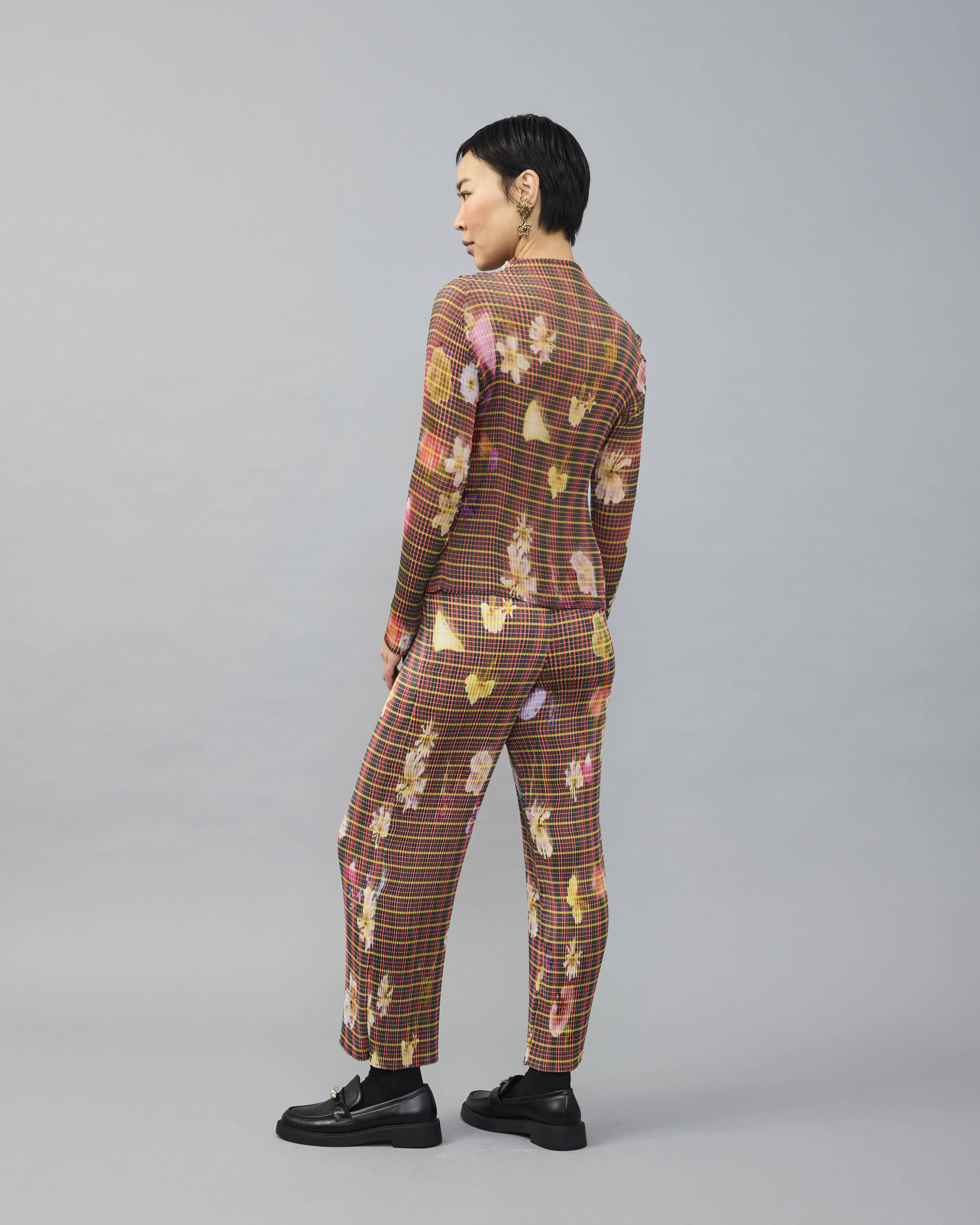 Lee Pleated Top in dark Pagel