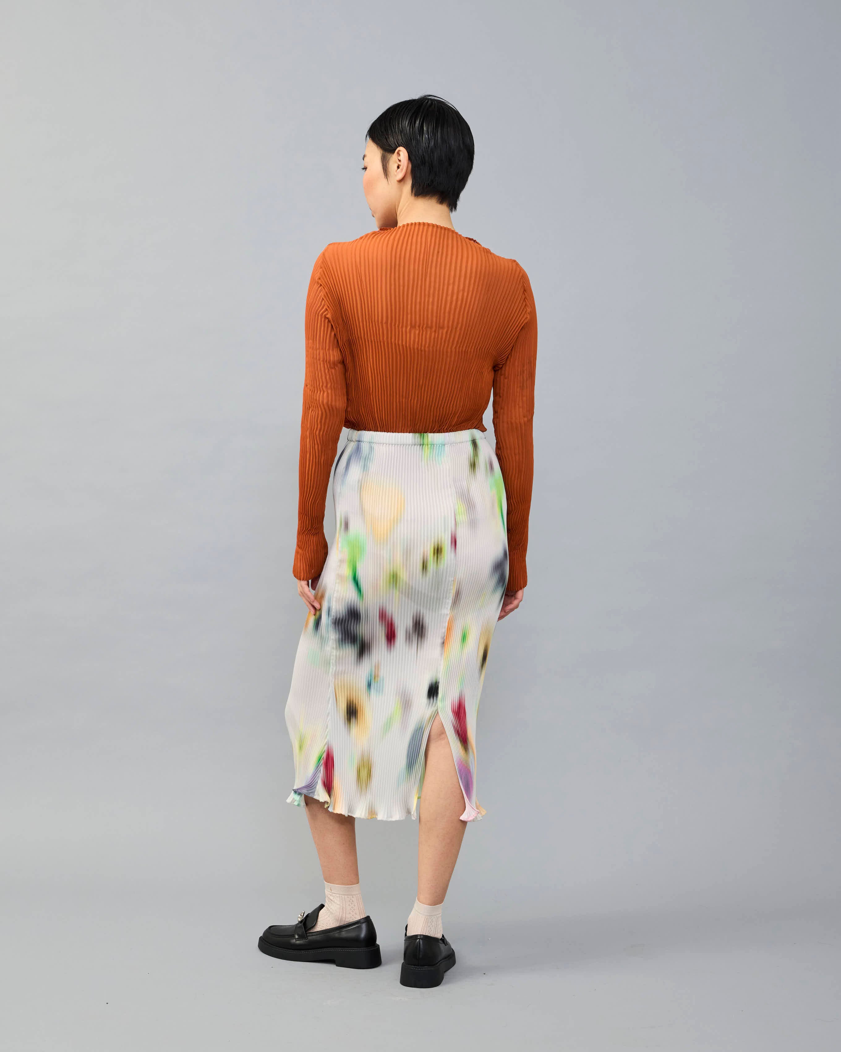 Lee Handpleated Top in Terracotta