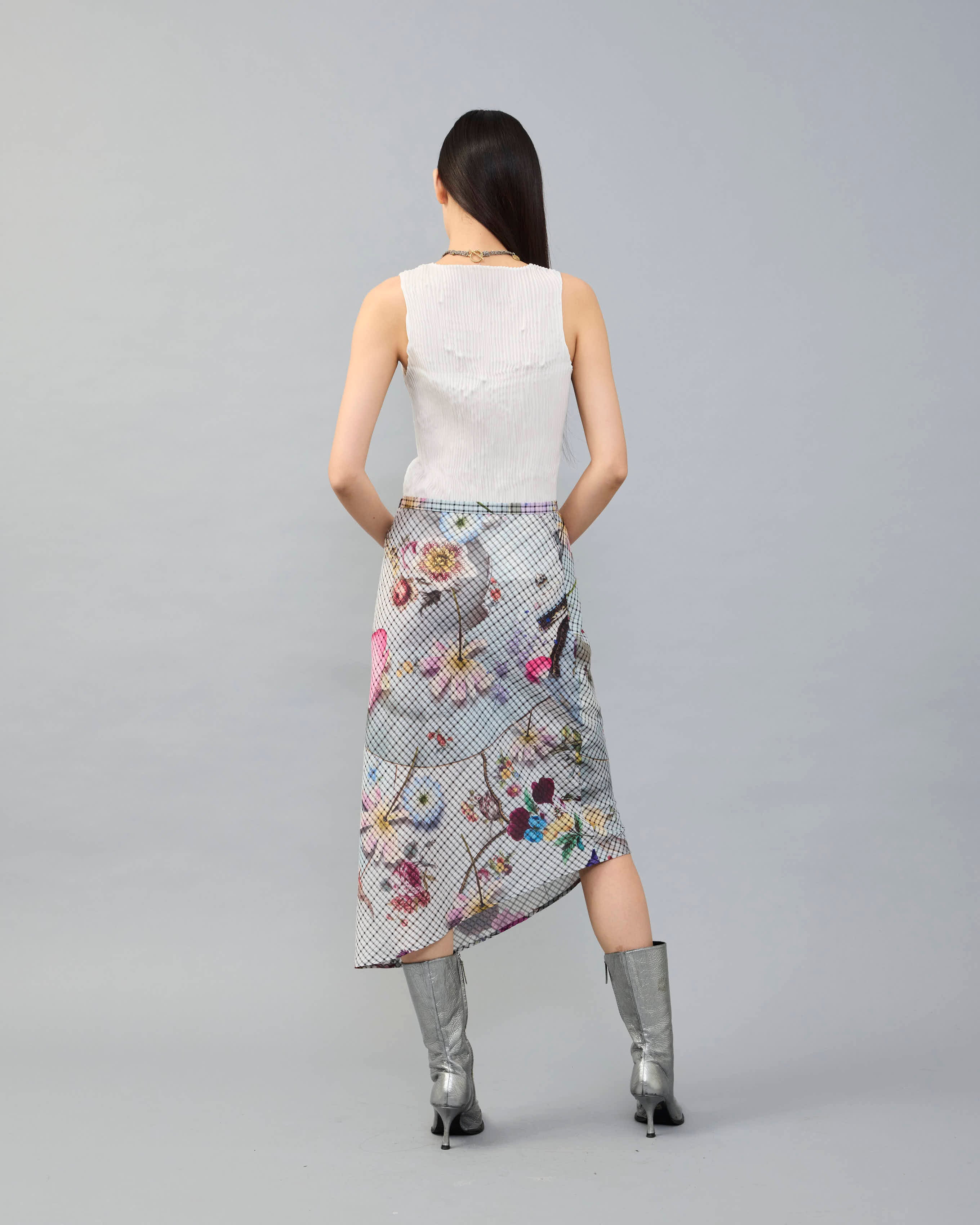 Kurt Handpleated Tanktop in White