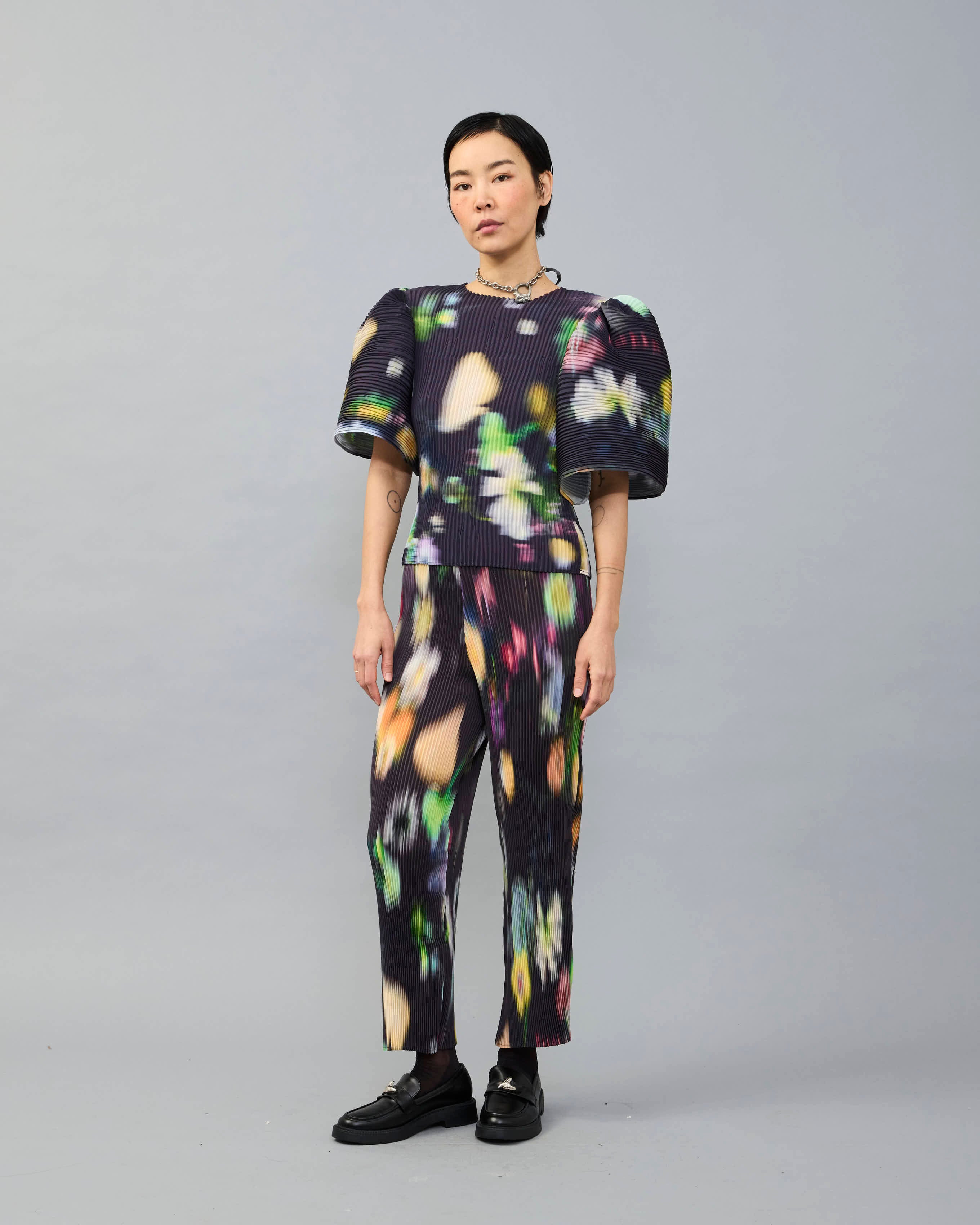 Handpleated Karlotta Top in Mayu