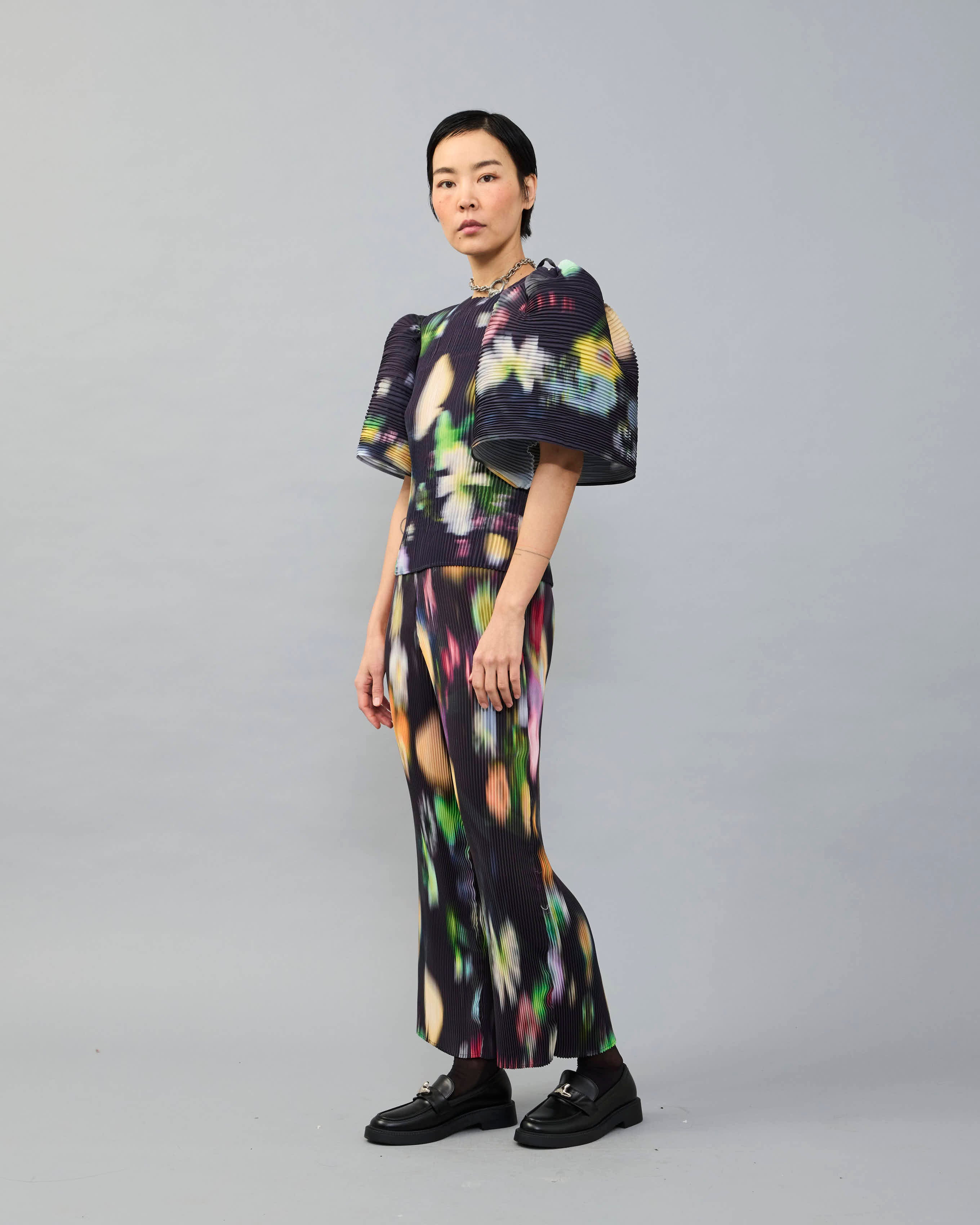 Handpleated Karlotta Top in Mayu