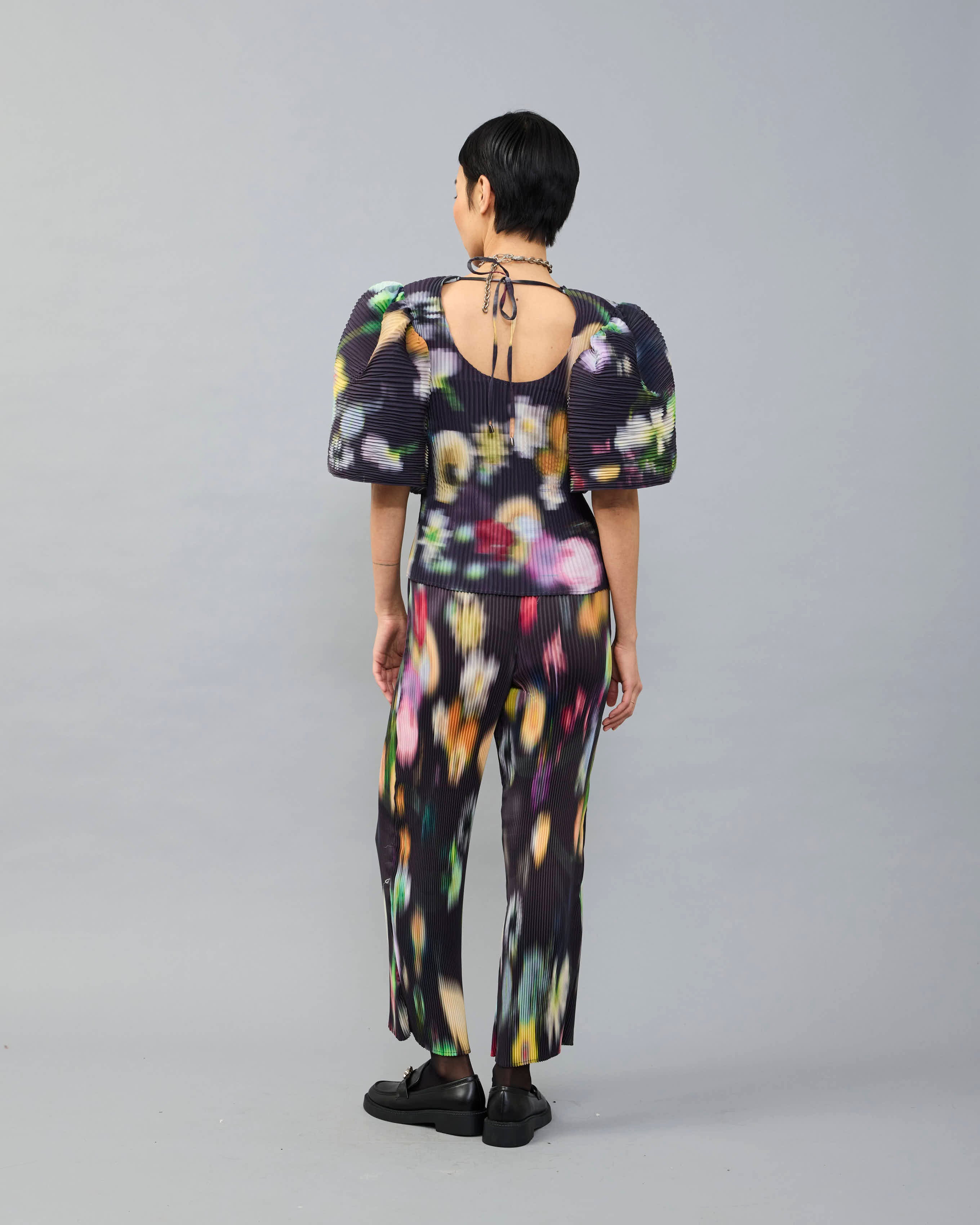 Handpleated Karlotta Top in Mayu