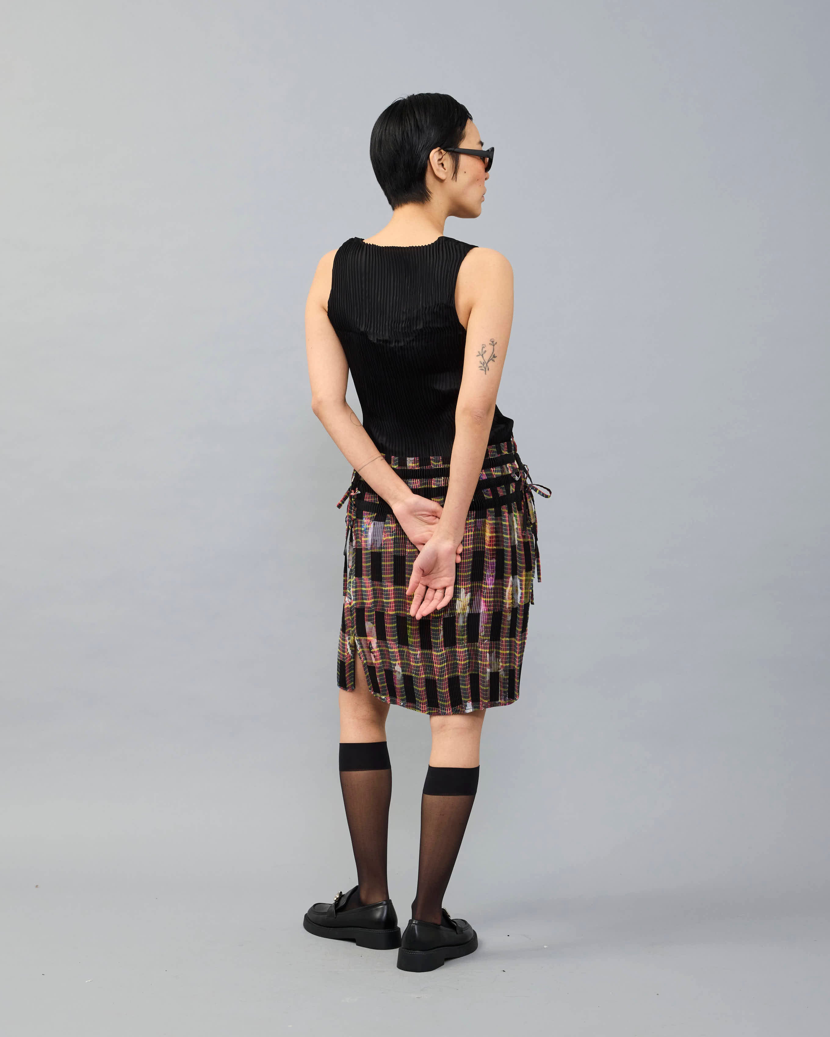 Kurt Handpleated Tanktop in Black