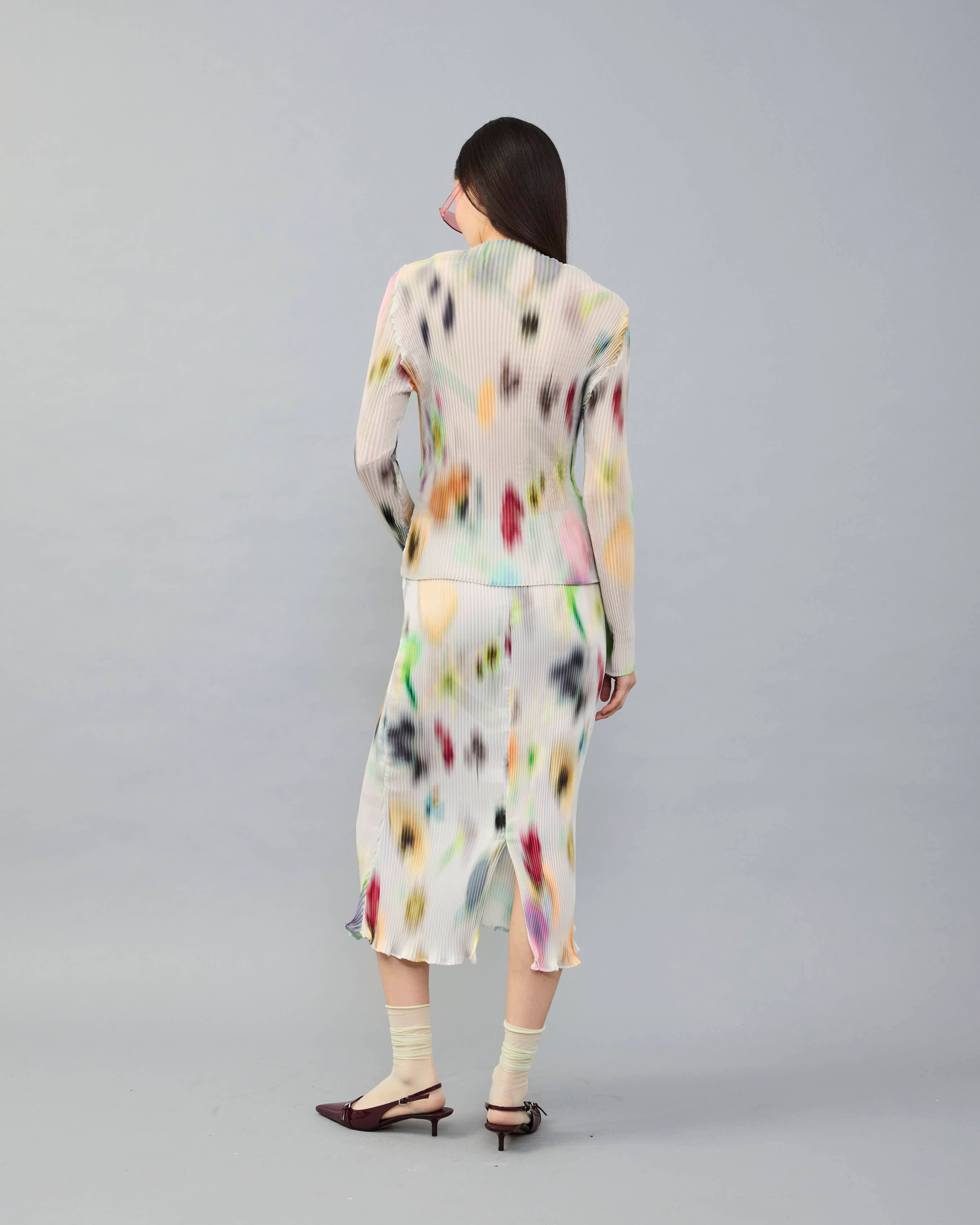 Lee Pleated Top in light Mayu