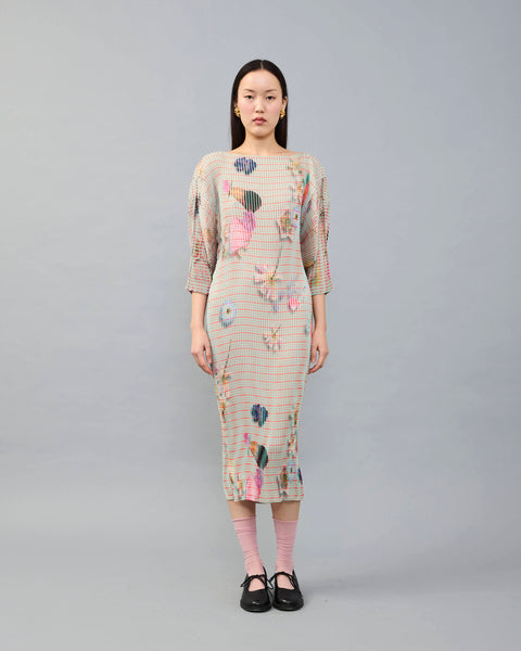 Leila Pleated Dress in Pagel – Julia Heuer