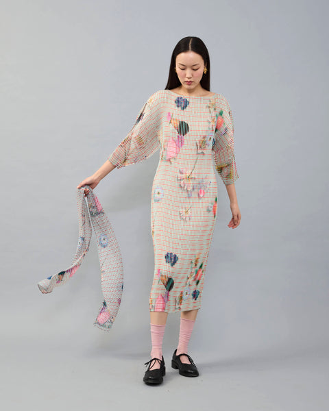 Leila Pleated Dress in Pagel – Julia Heuer