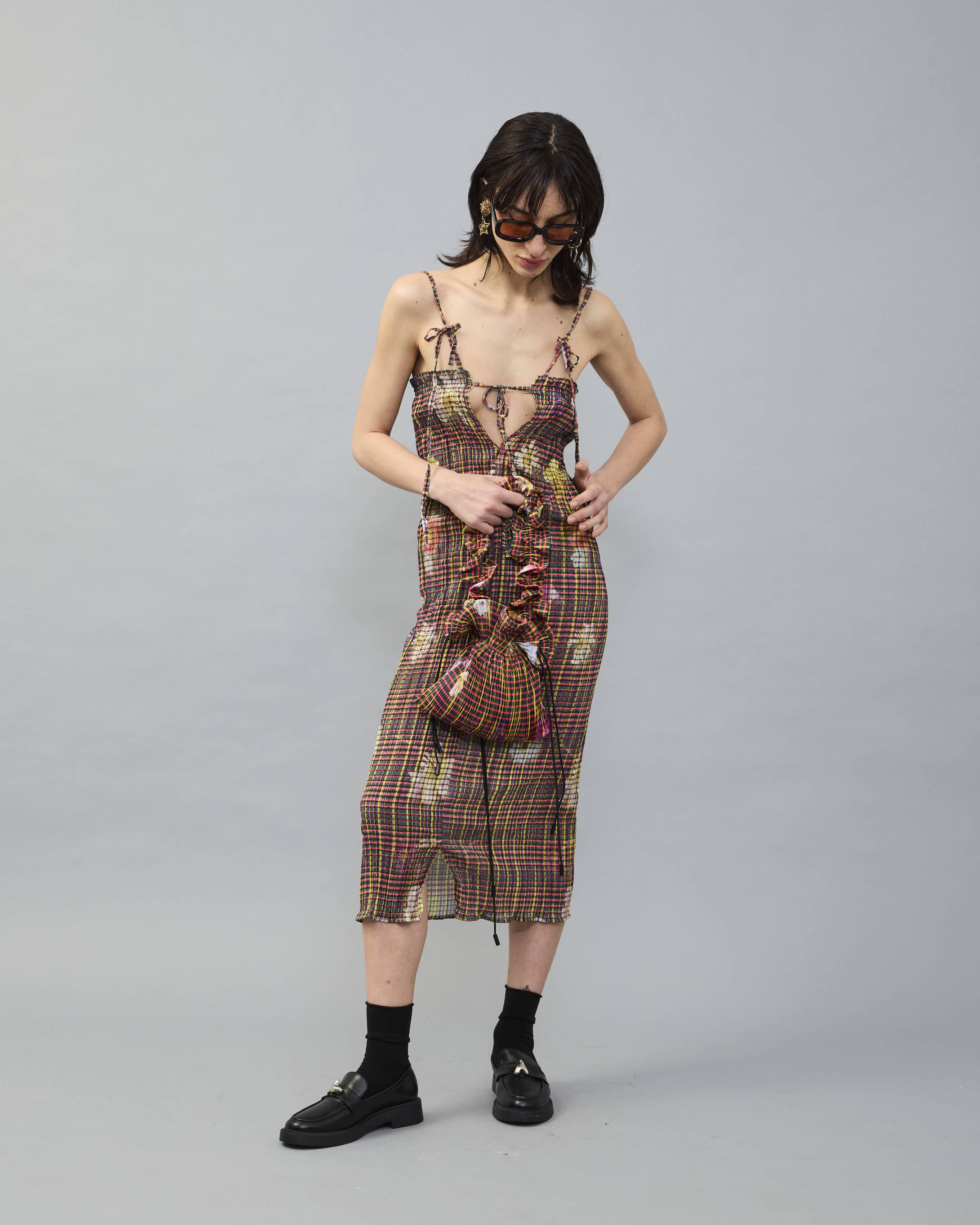 Wanda Handpleated Bag in Pagel