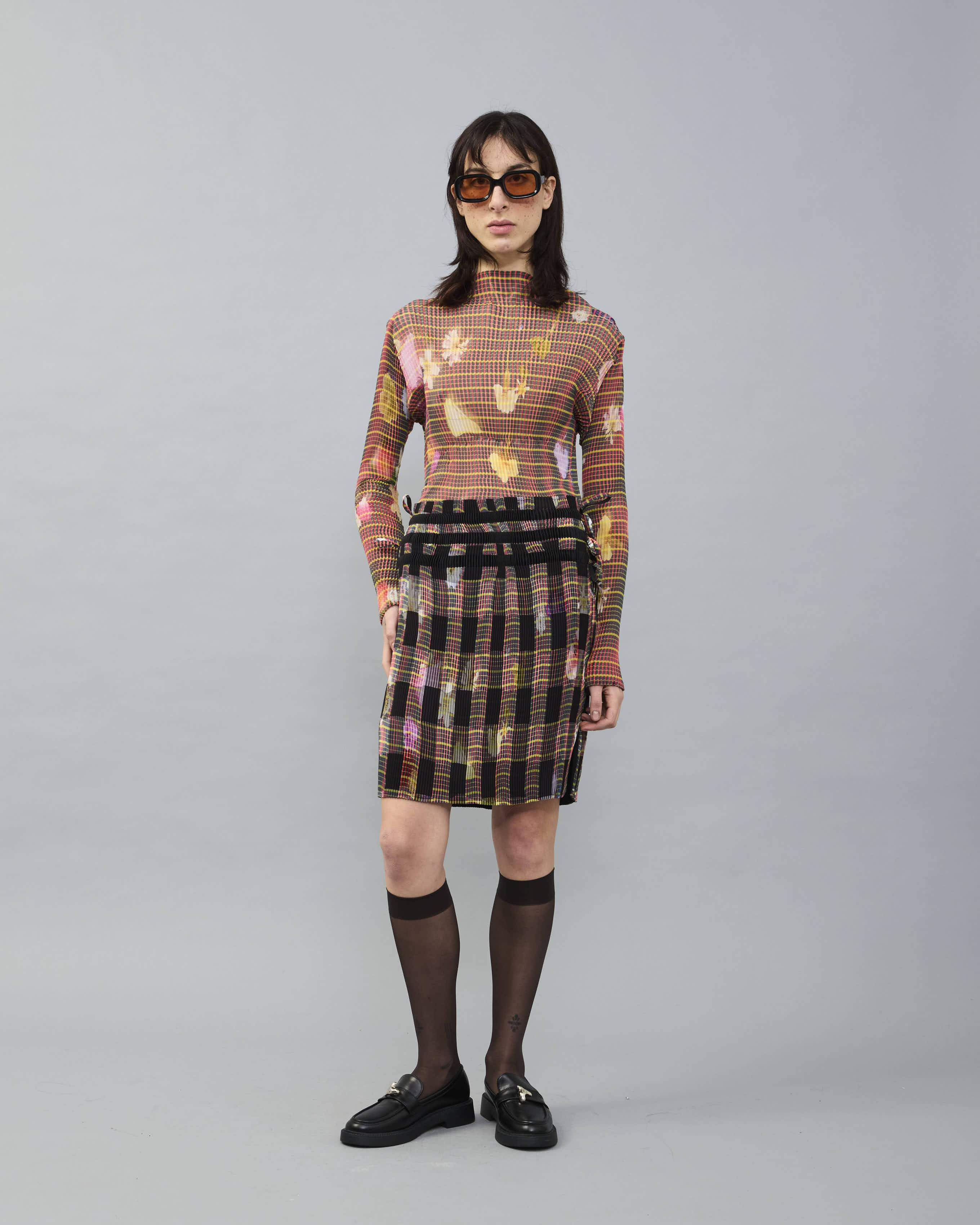 Max Pleated Skirt in Pagel