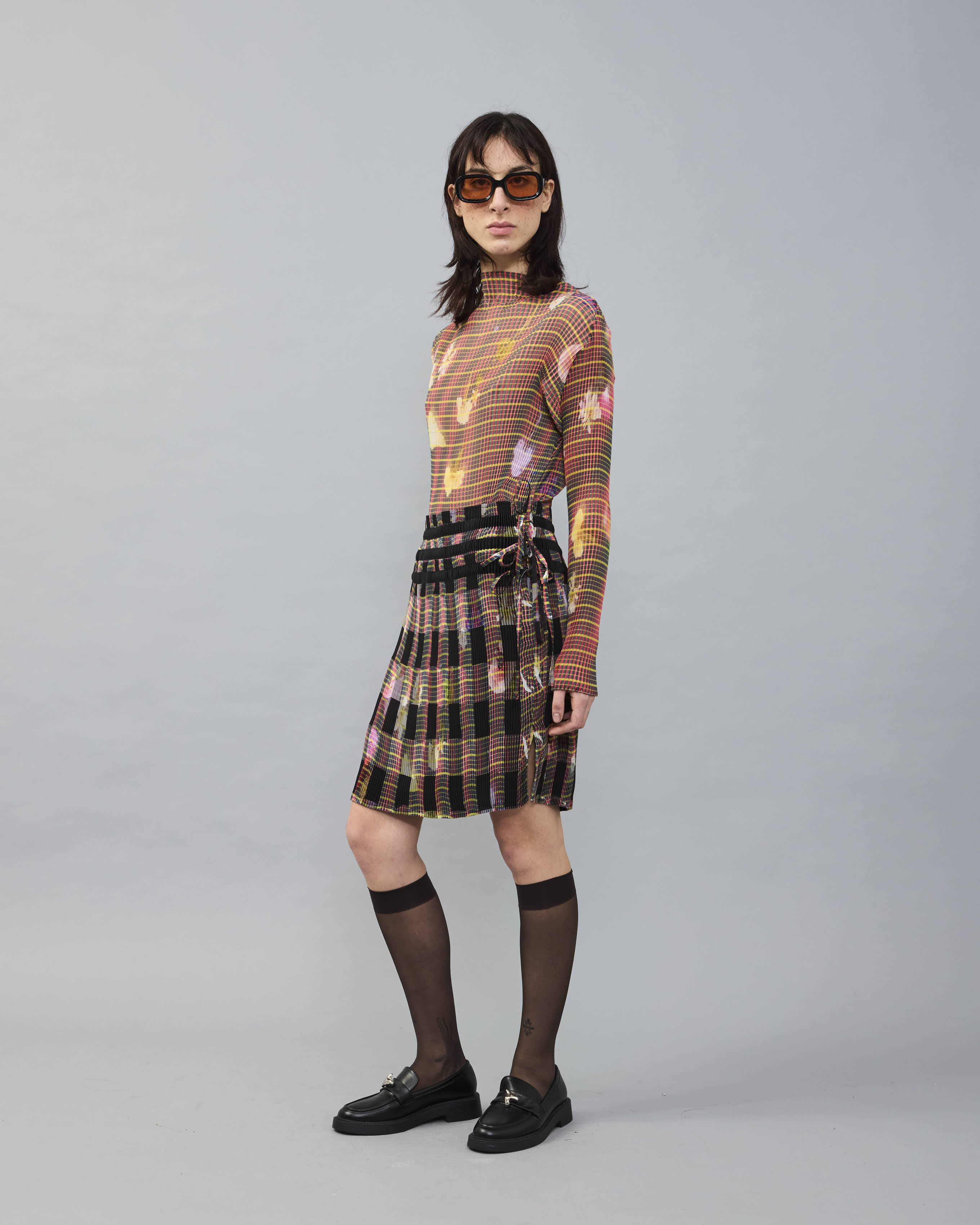 Max Pleated Skirt in Pagel