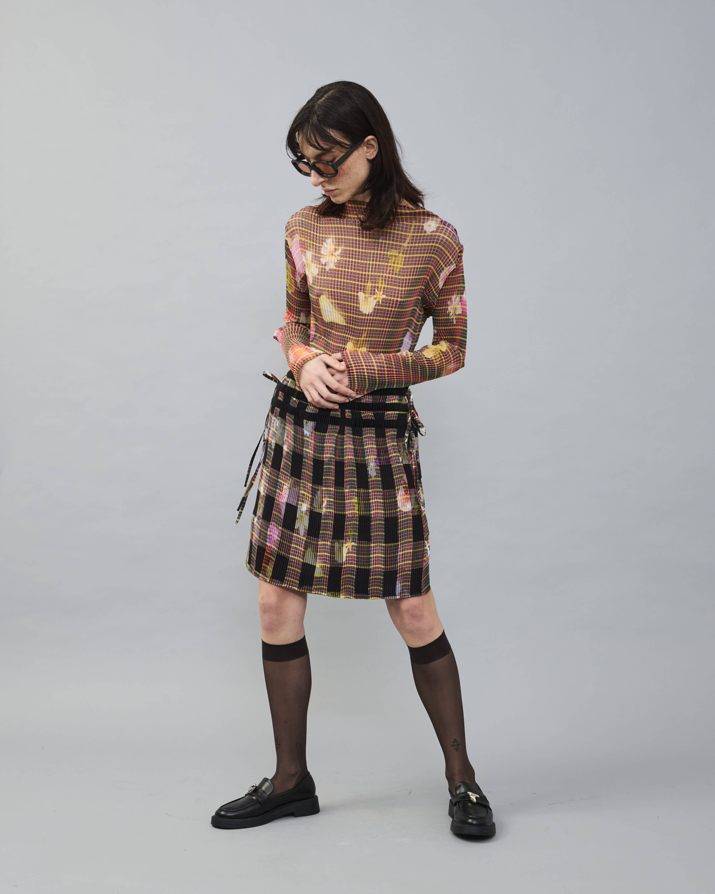 Max Pleated Skirt in Pagel