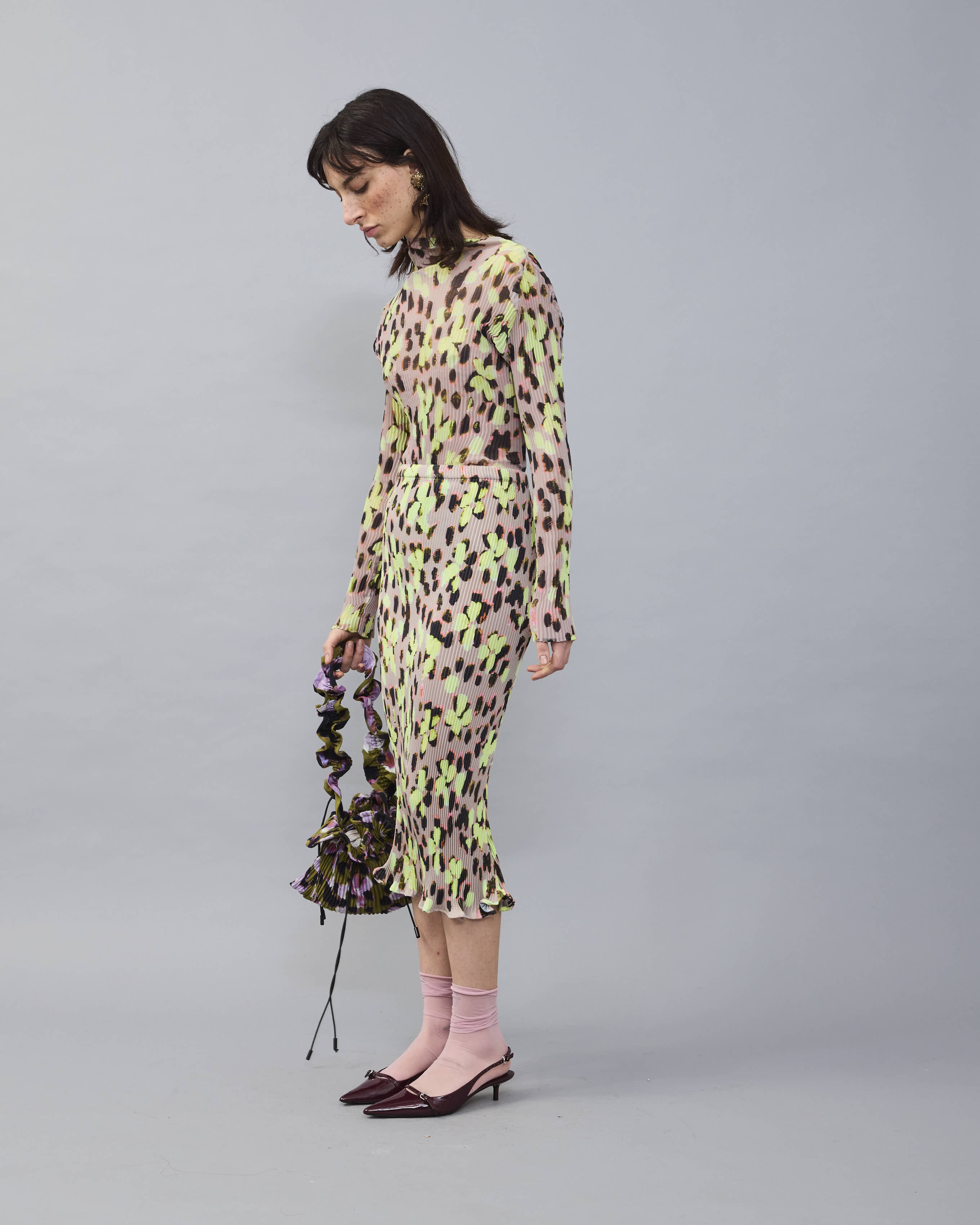 Milla Pleated Skirt in Lillie