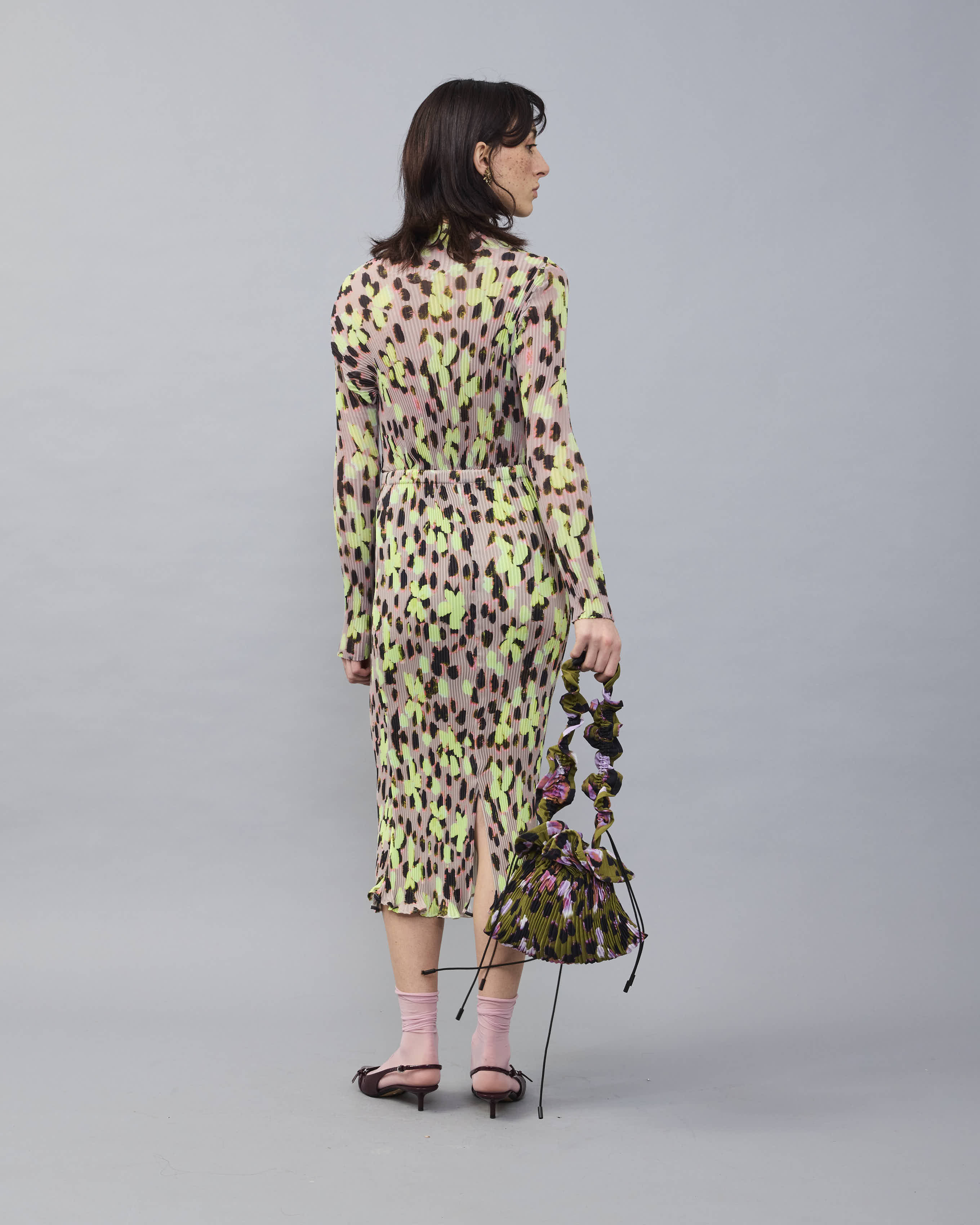 Milla Pleated Skirt in Lillie