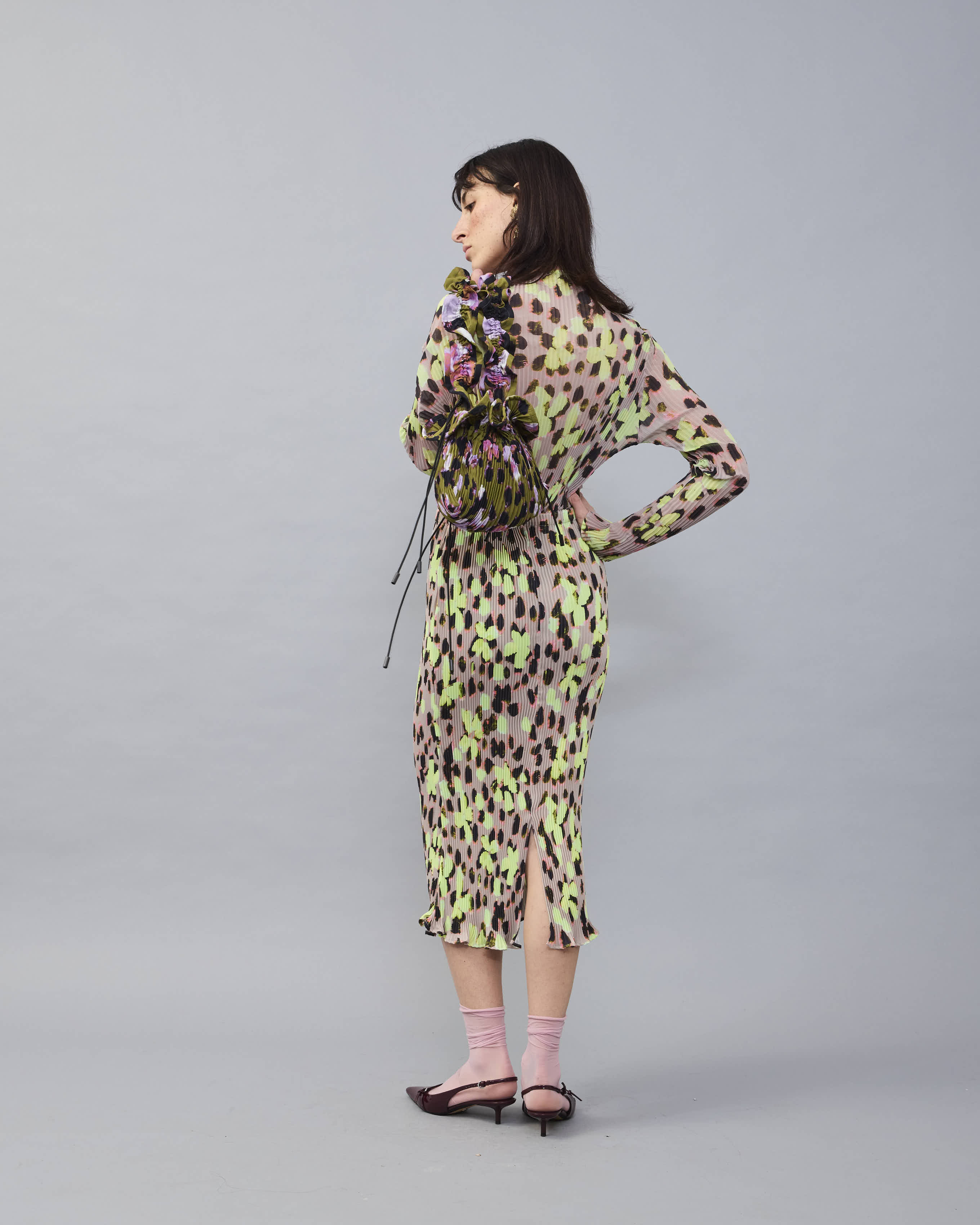 Milla Pleated Skirt in Lillie