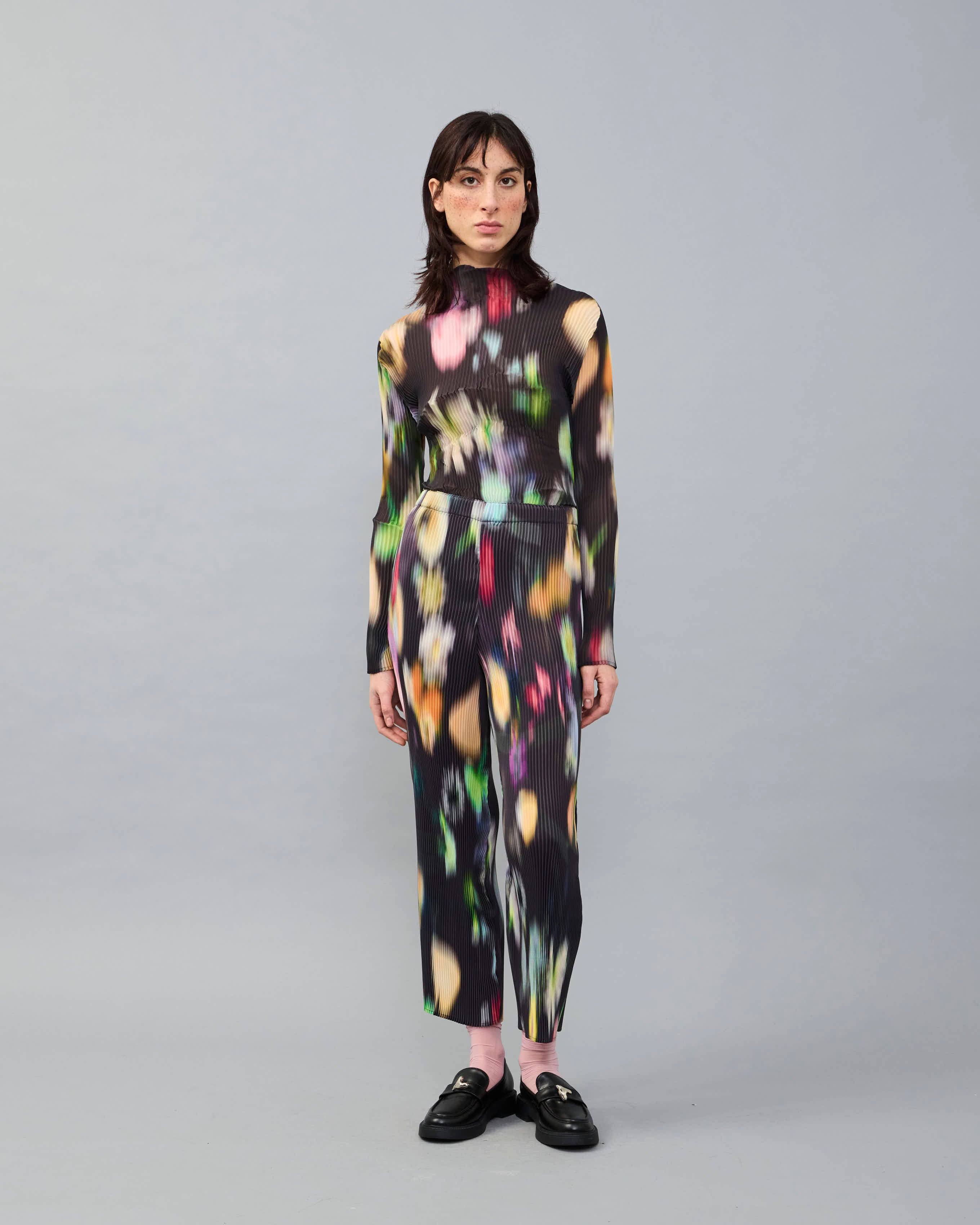 Lee Pleated Top in dark Mayu