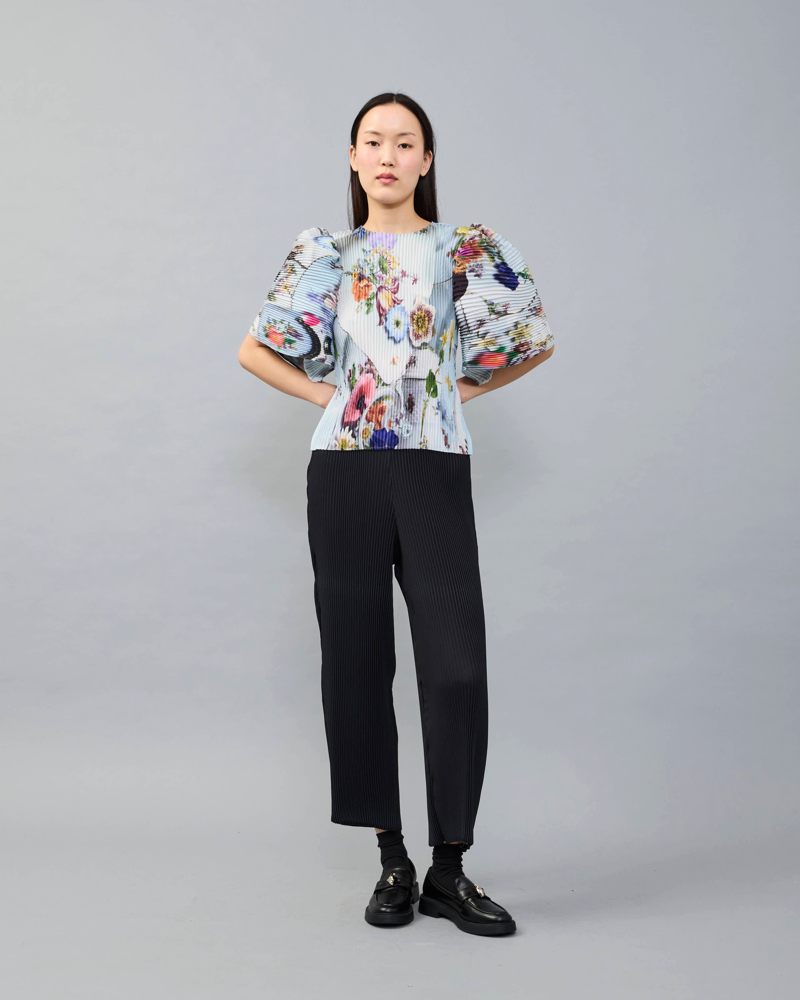 Handpleated Karlotta Top in Maria