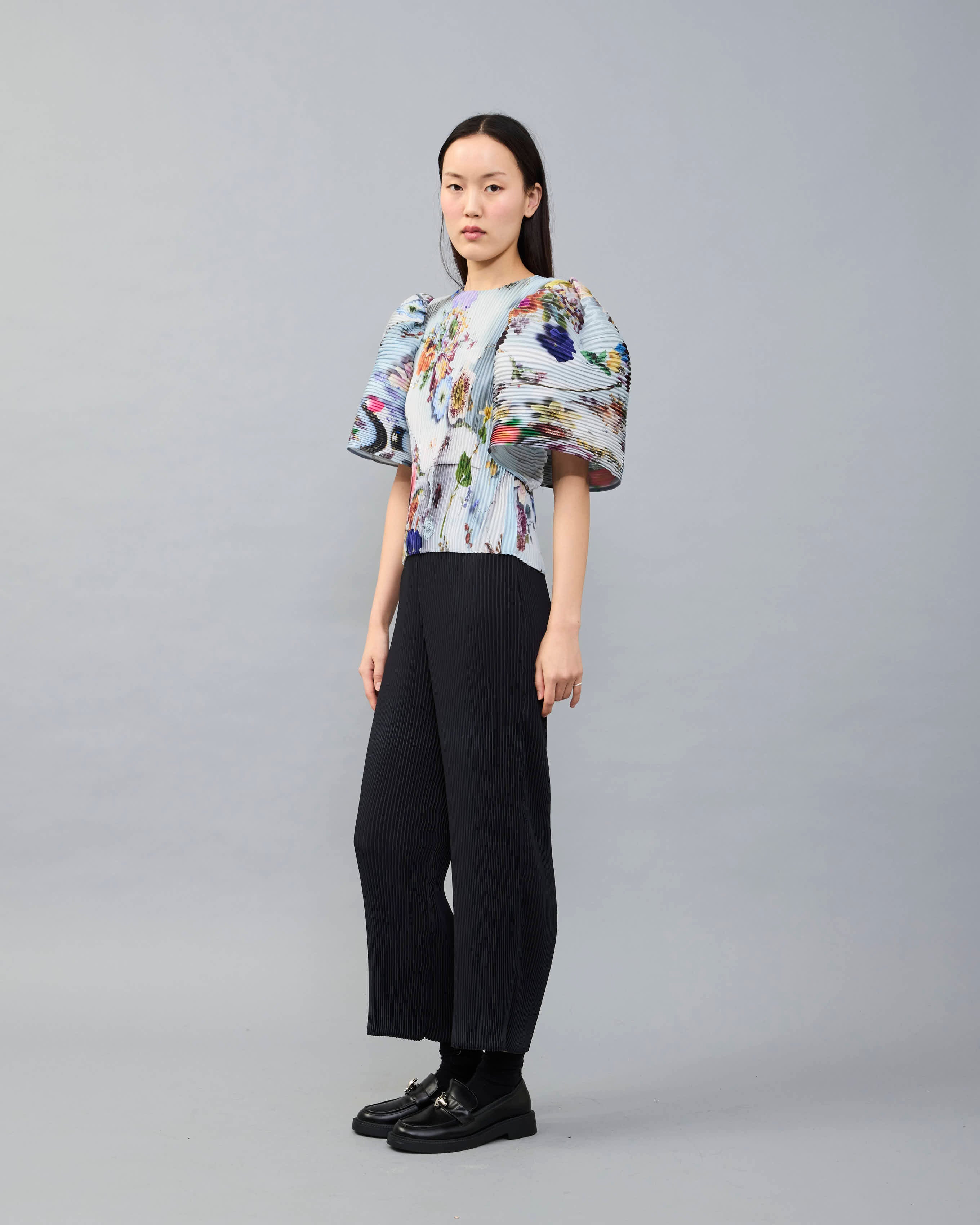 Handpleated Karlotta Top in Maria