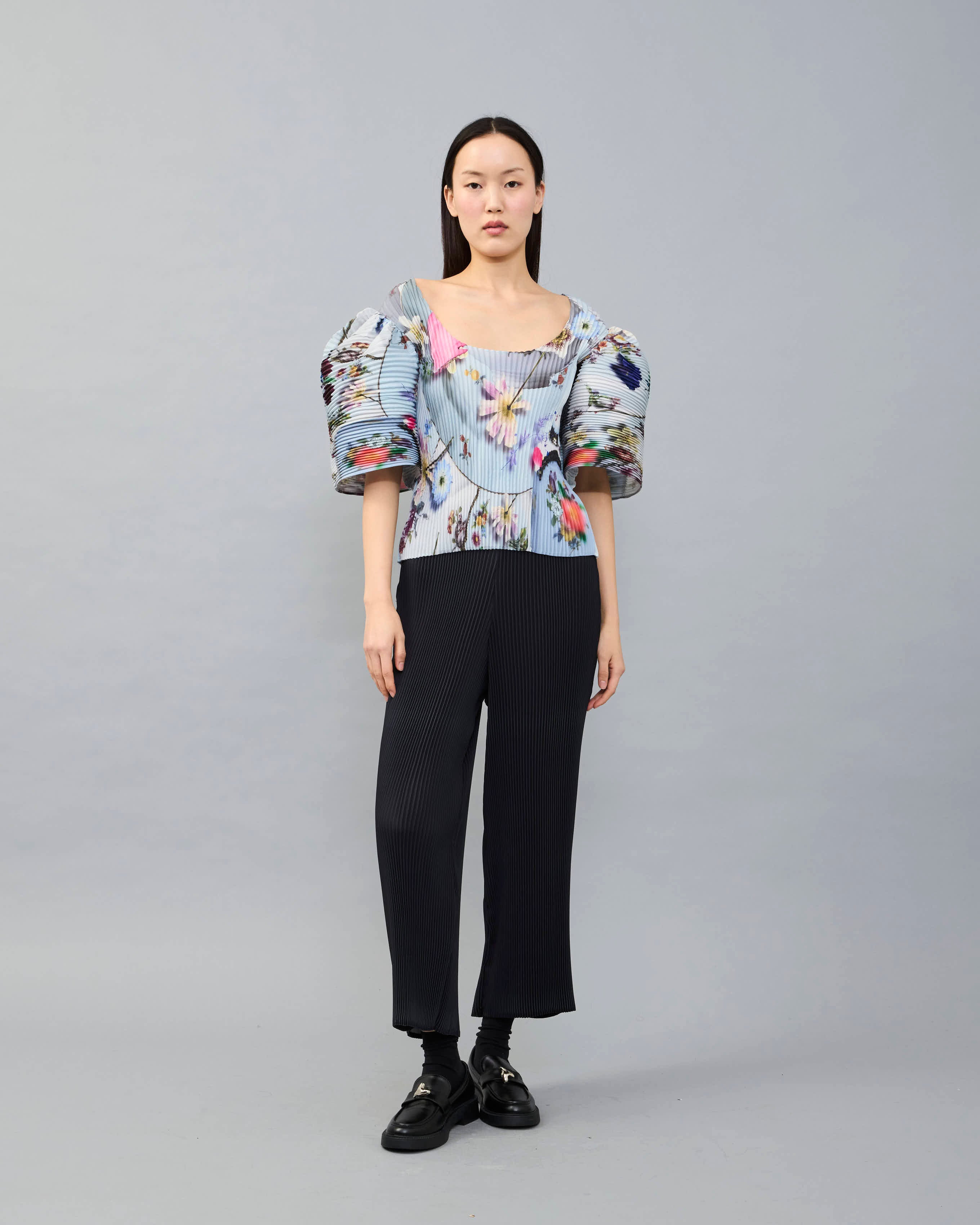 Handpleated Karlotta Top in Maria