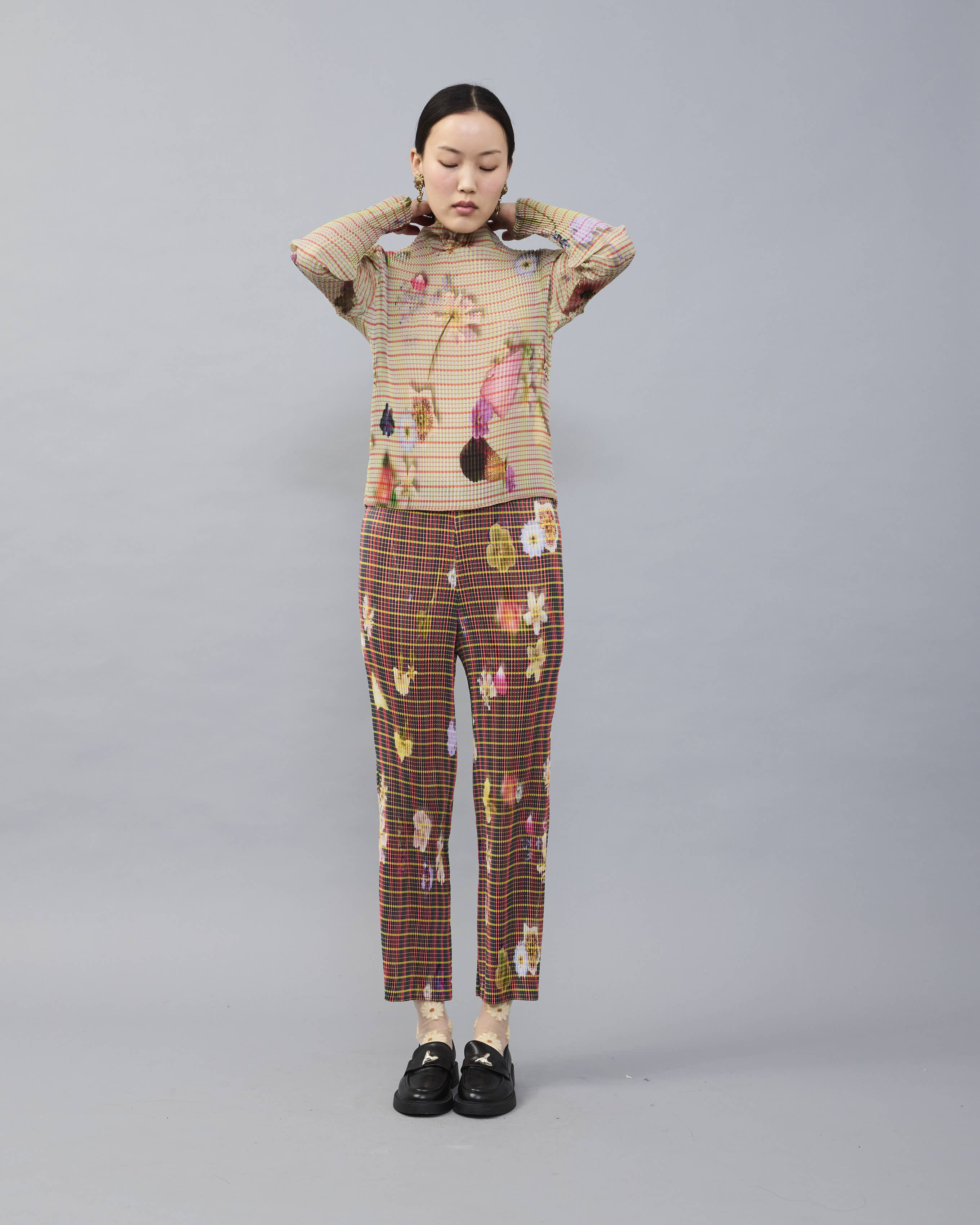 Lee Pleated Top in light Pagel