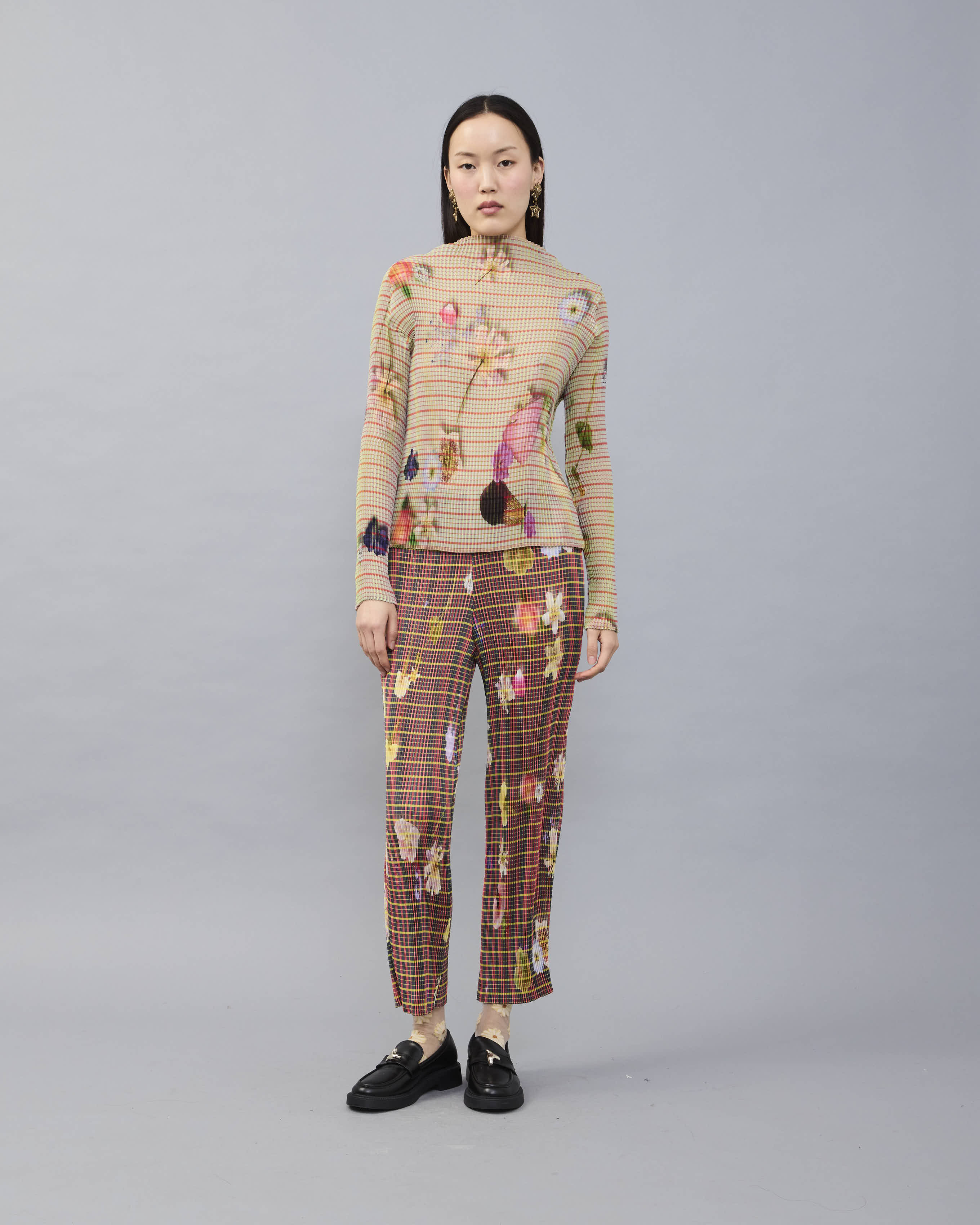 Lee Pleated Top in light Pagel