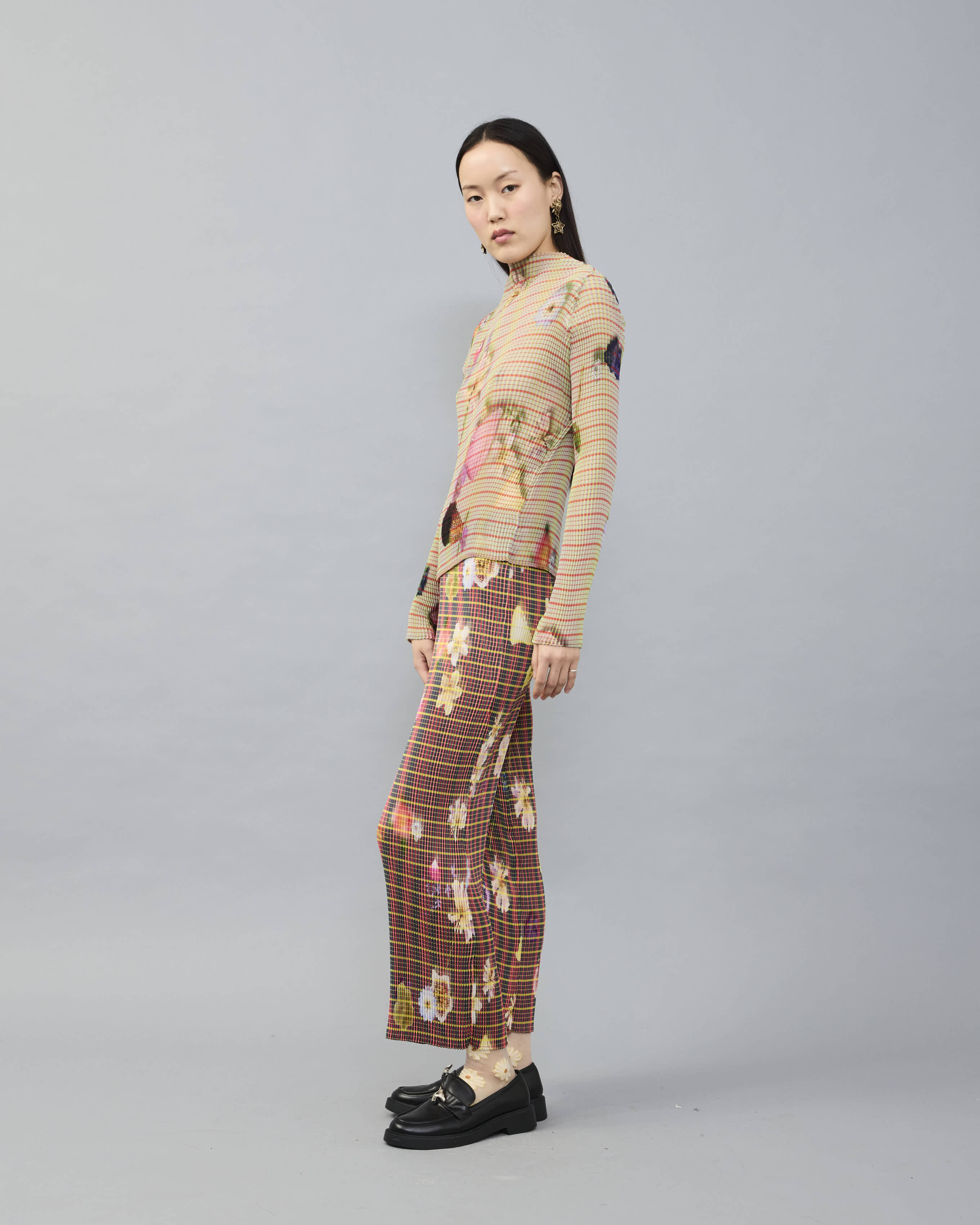 Lee Pleated Top in light Pagel