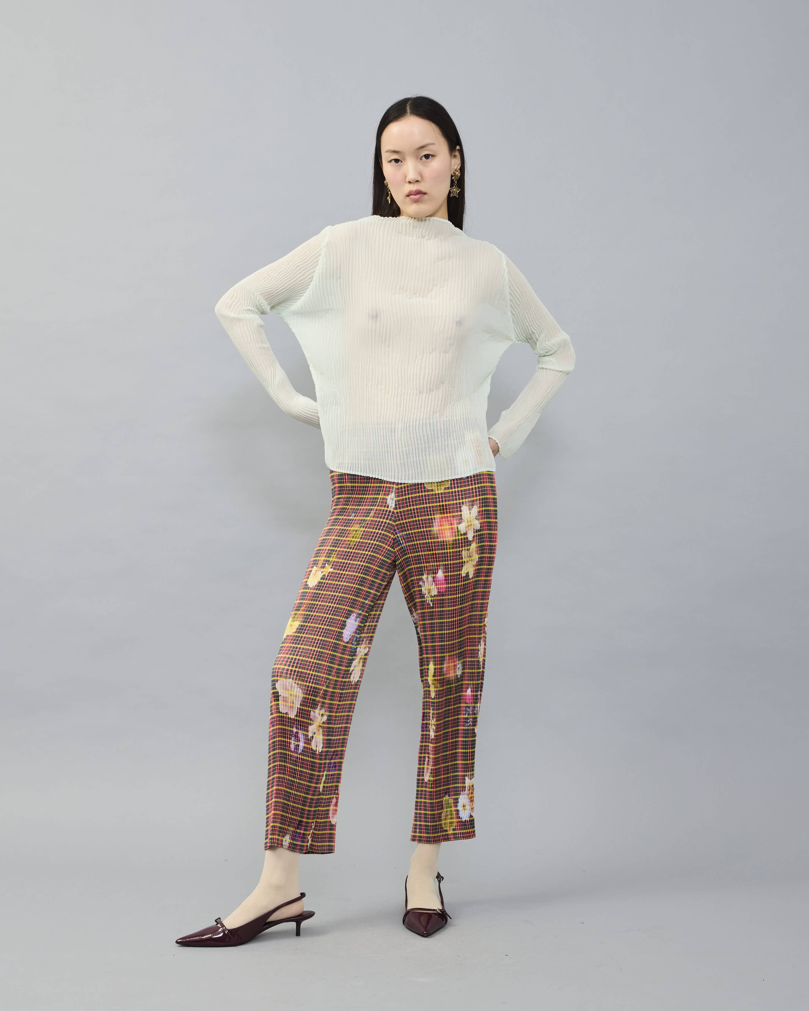 Lee Handpleated Top in Mint