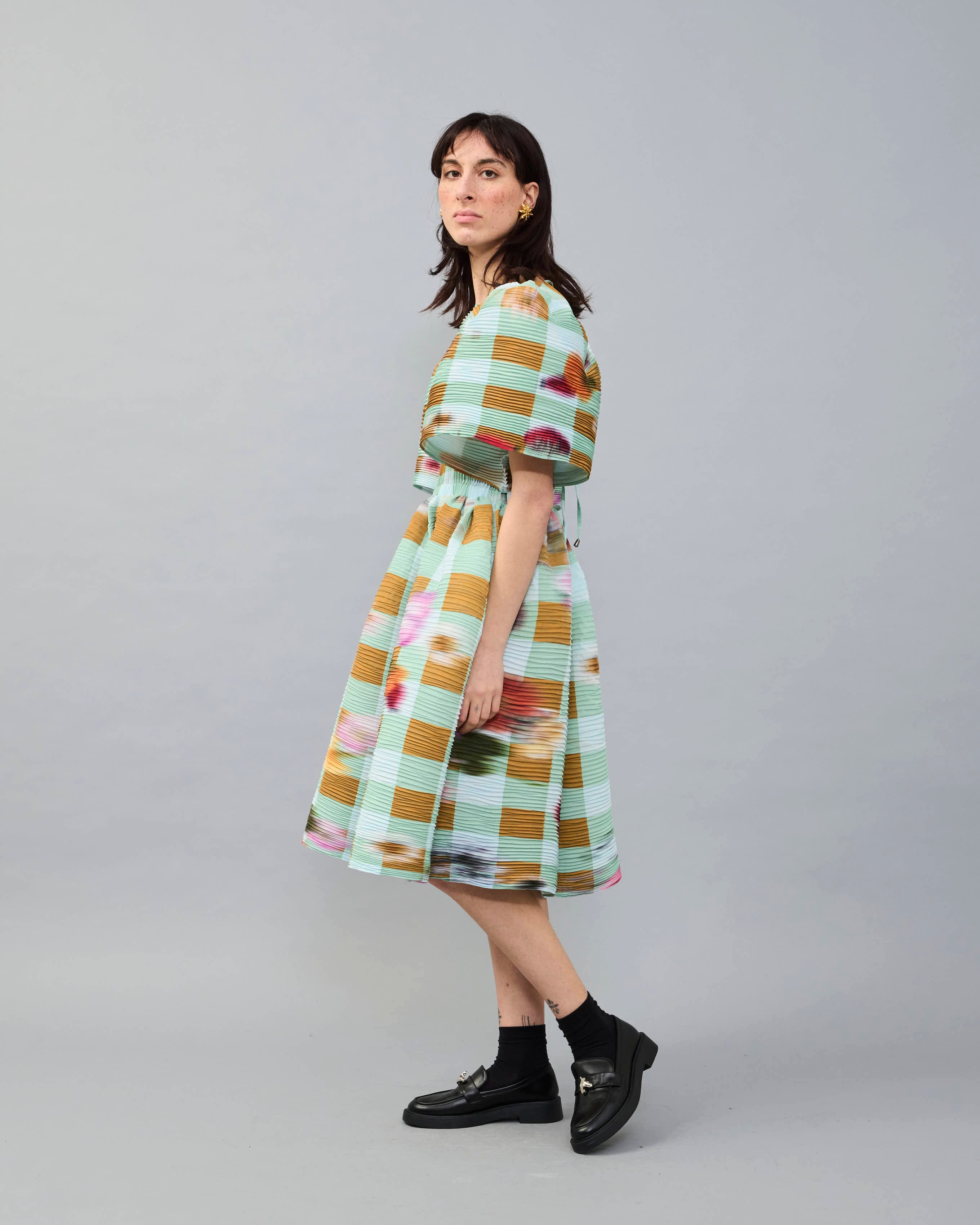 Swani Handpleated Dress in Sven