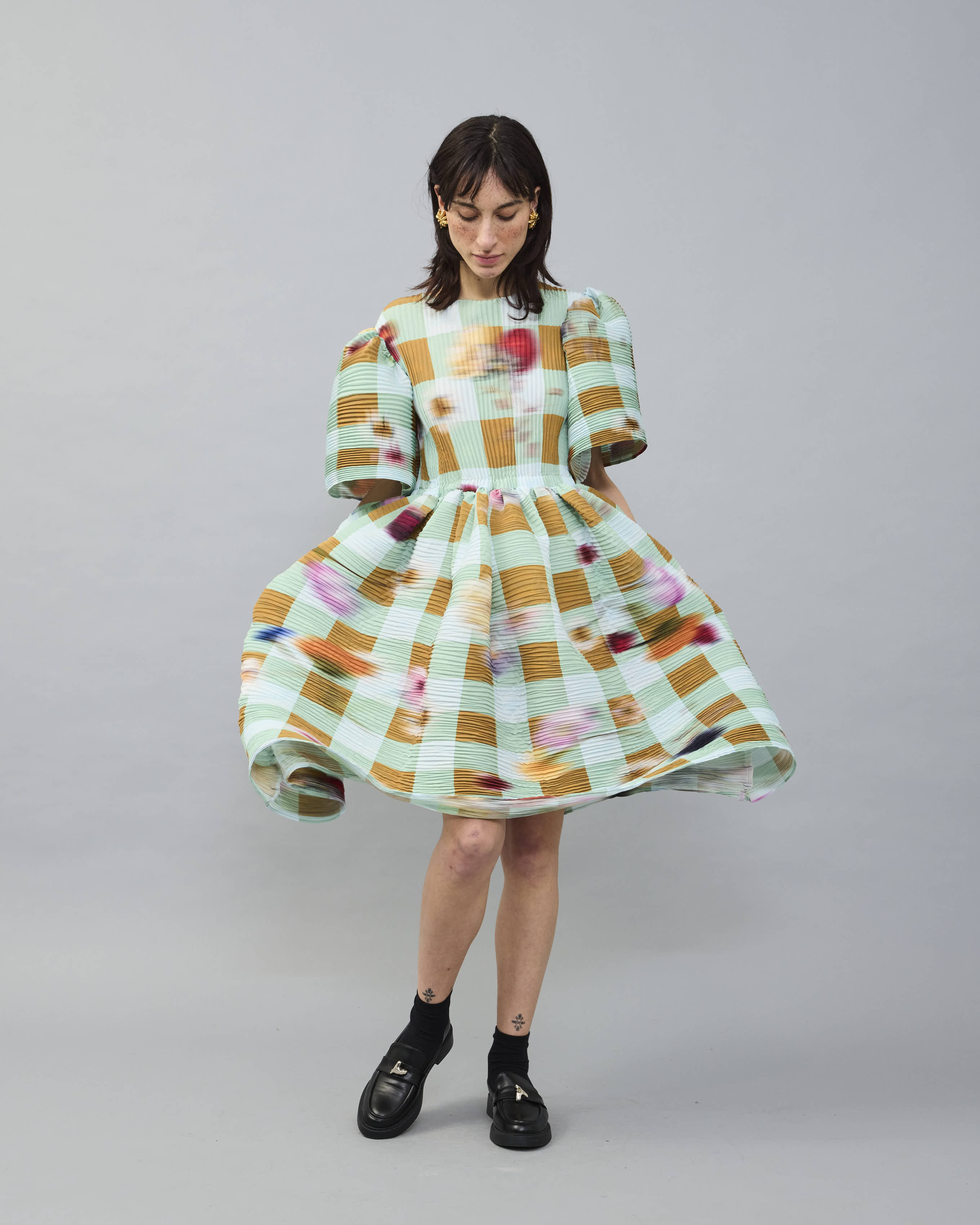 Swani Handpleated Dress in Sven