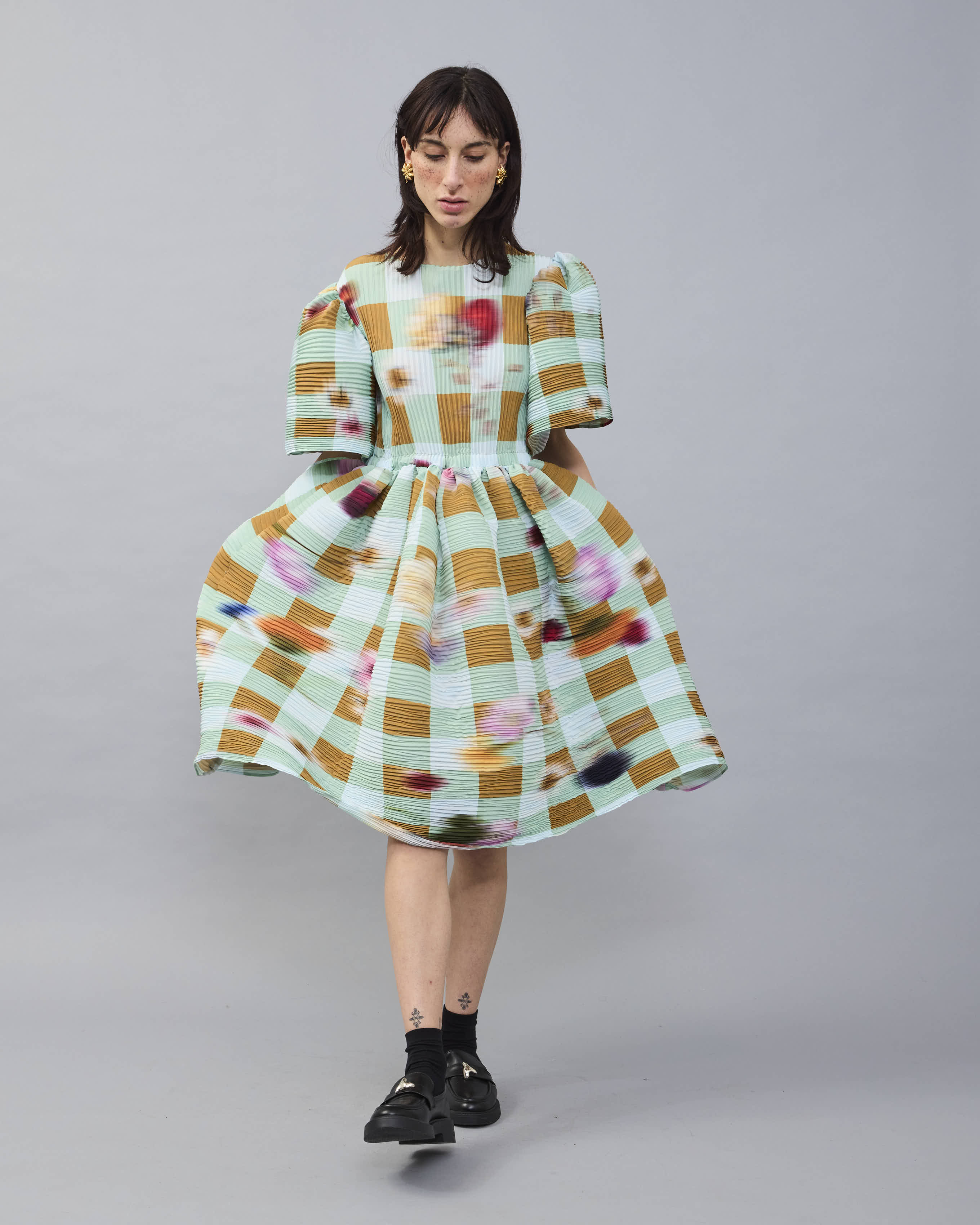 Swani Handpleated Dress in Sven