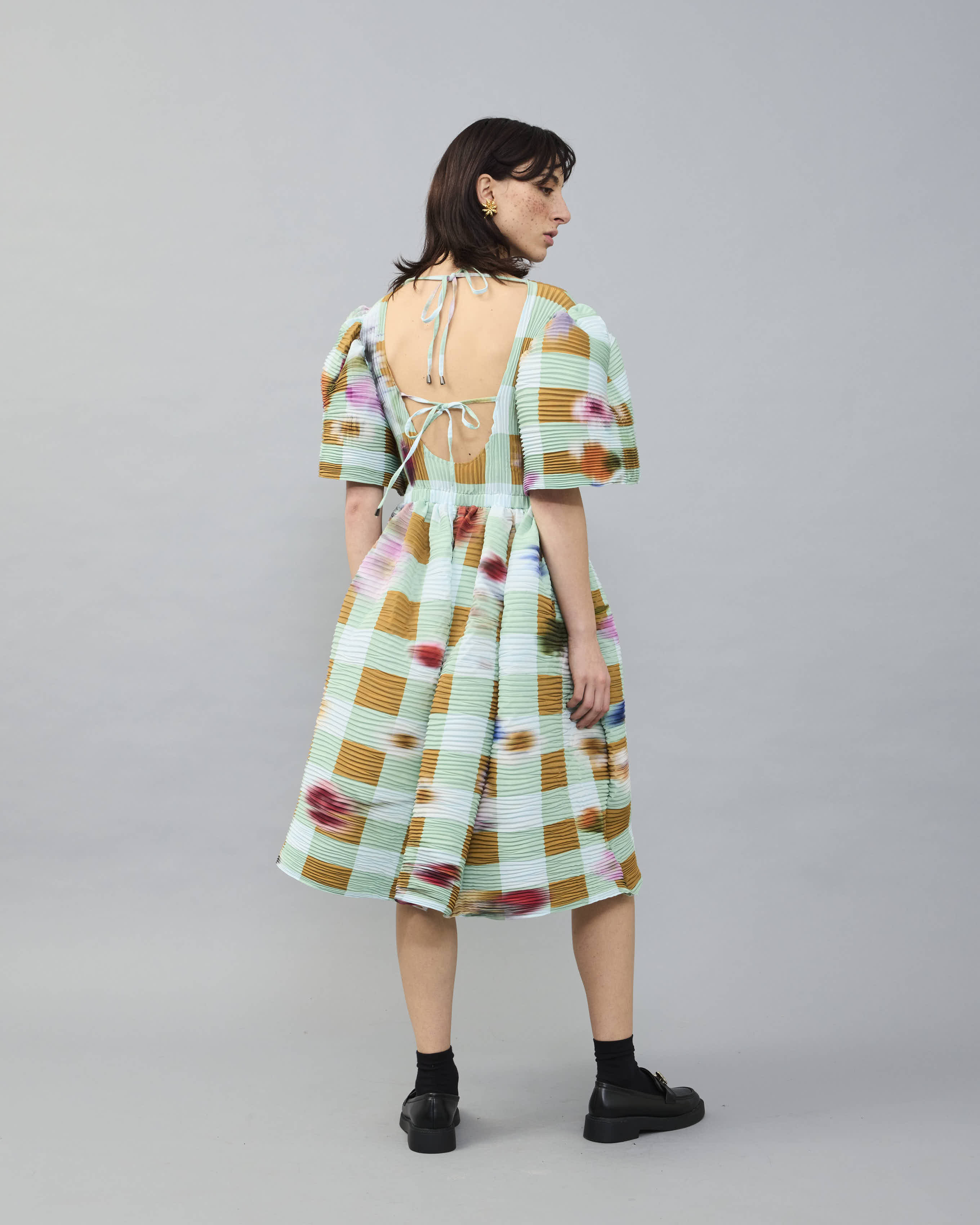 Swani Handpleated Dress in Sven