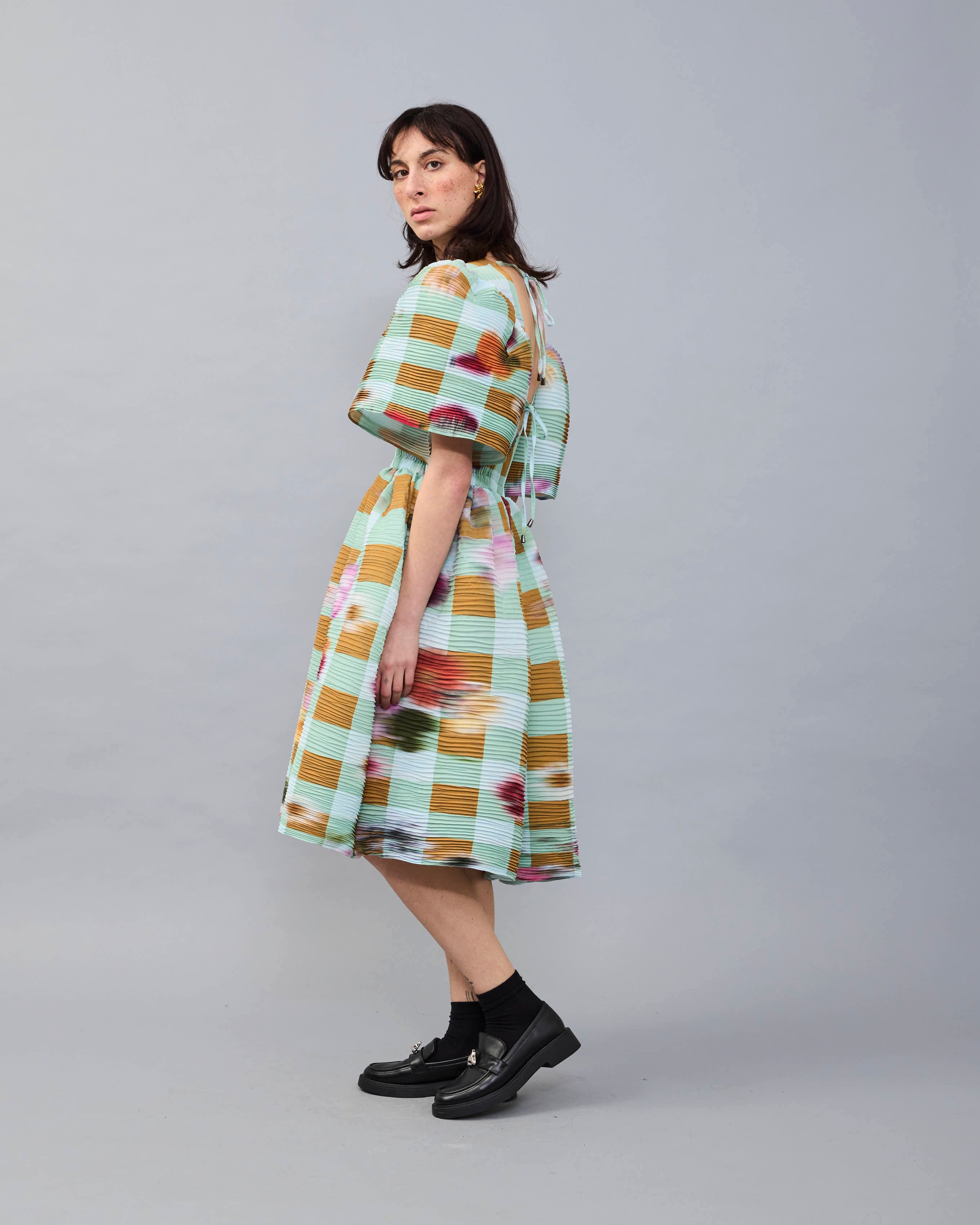 Swani Handpleated Dress in Sven