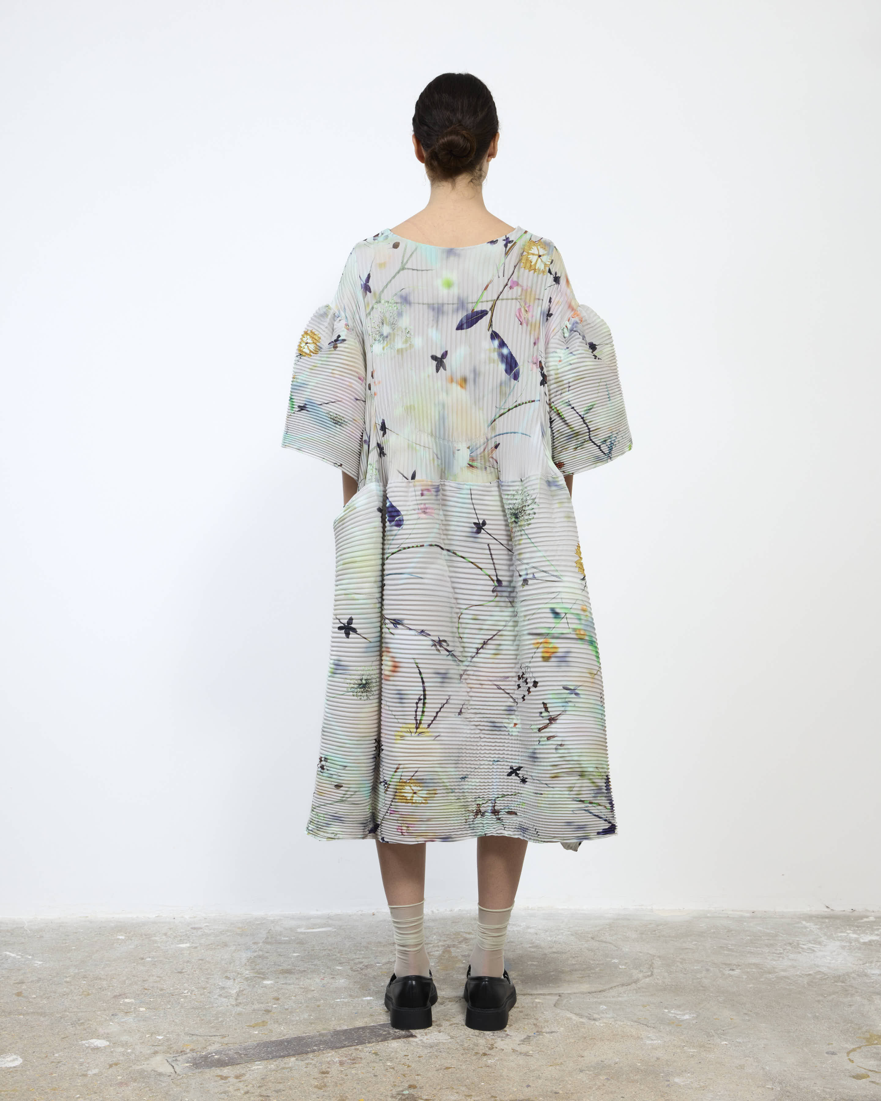 HANDPLEATED THEKLA DRESS IN FRANCES
