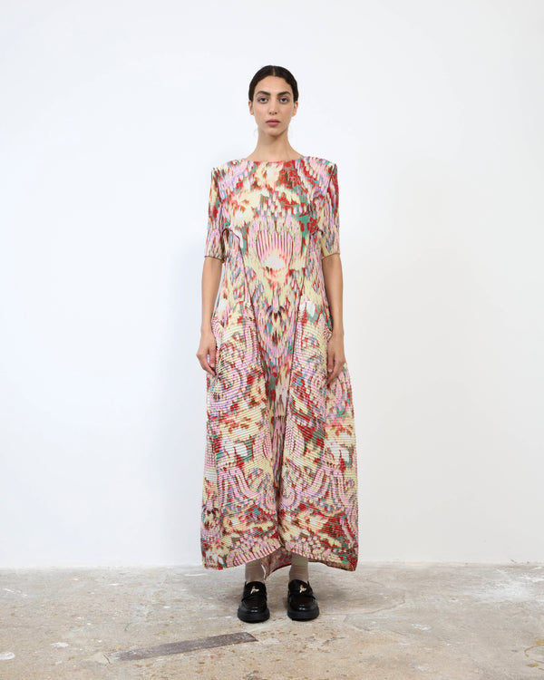 HANDPLEATED UMA DRESS IN JIM