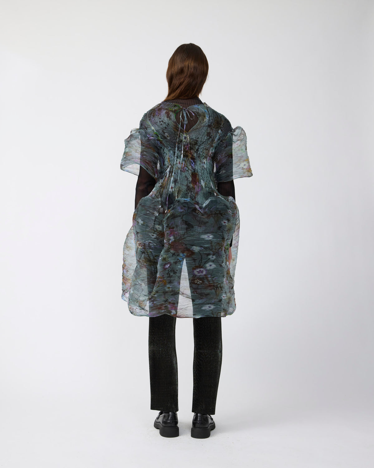 Thekla Handpleated Dress in Transparent Frances