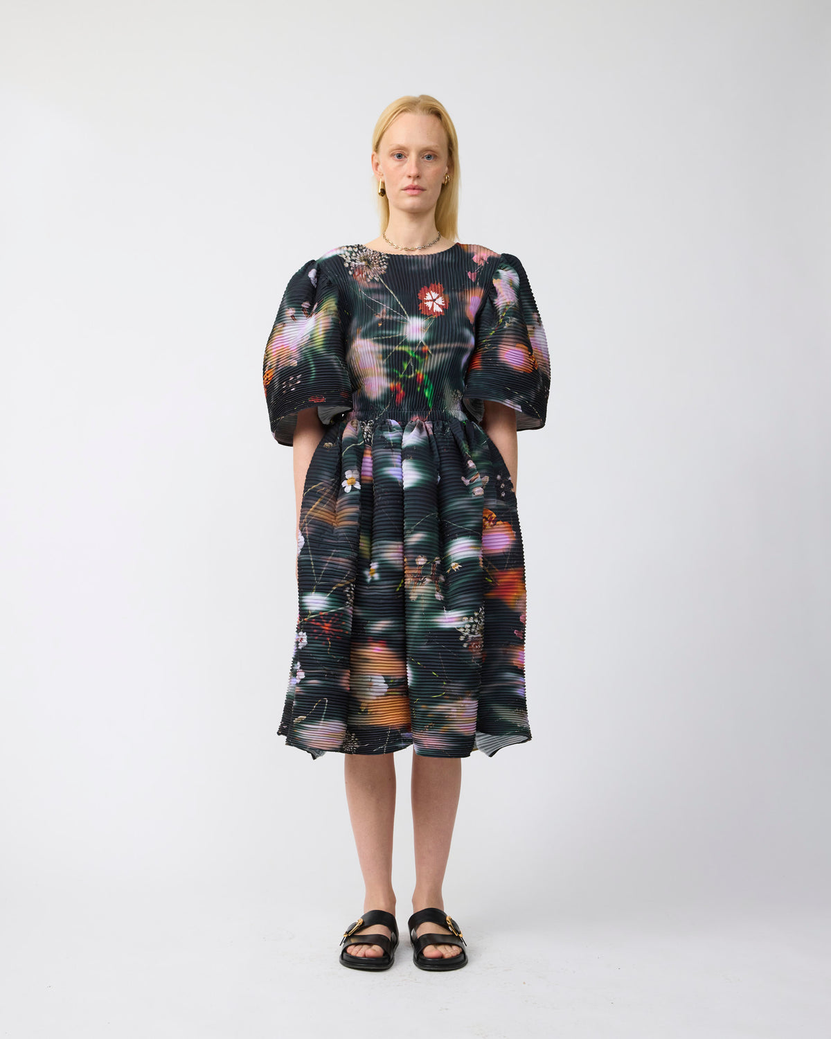 Swani Handpleated Dress in Frances
