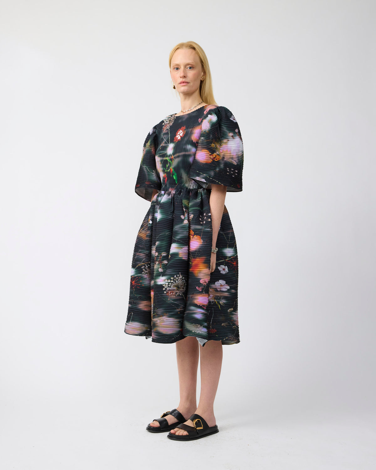 Swani Handpleated Dress in Frances