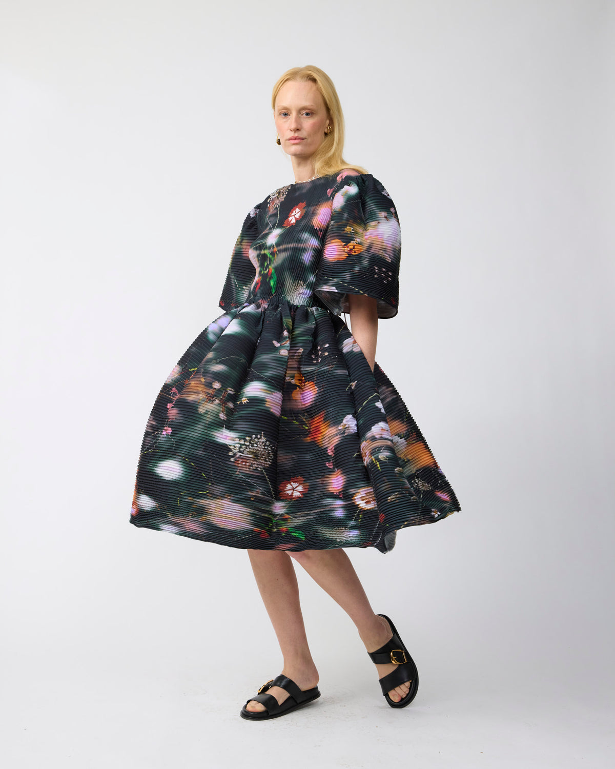 Swani Handpleated Dress in Frances
