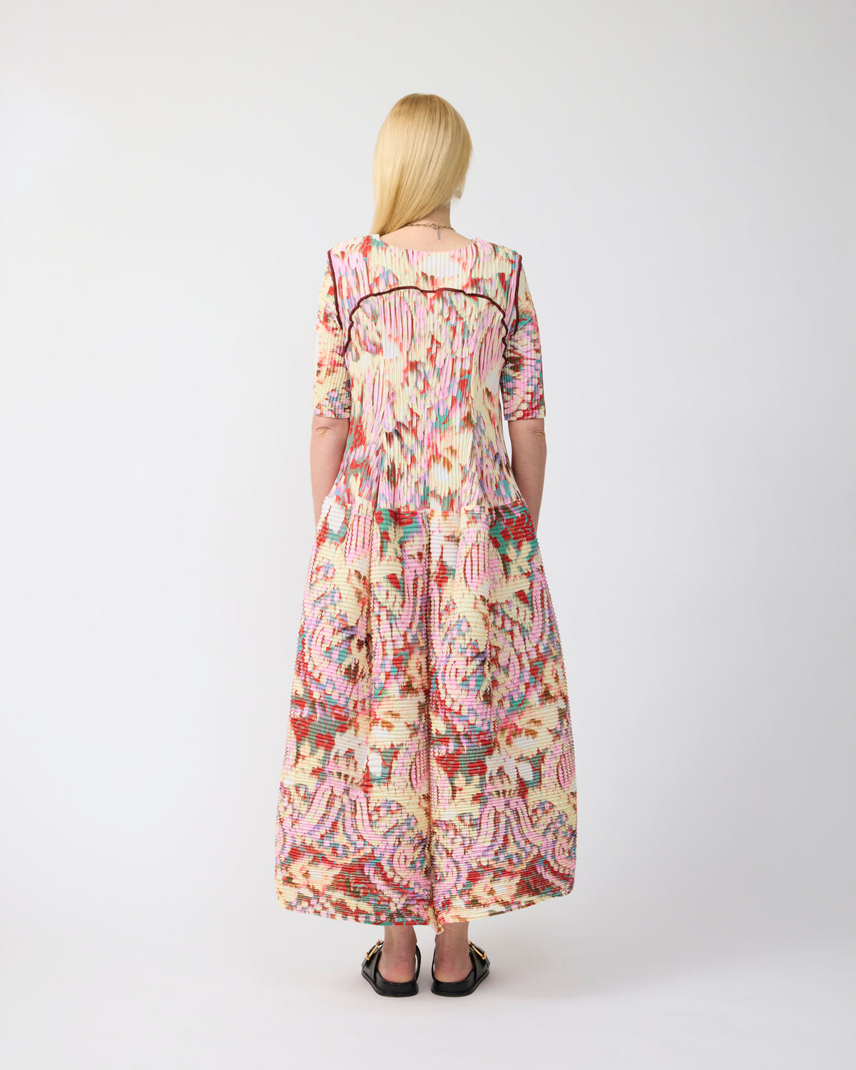 Uma Handpleated Dress in Jim