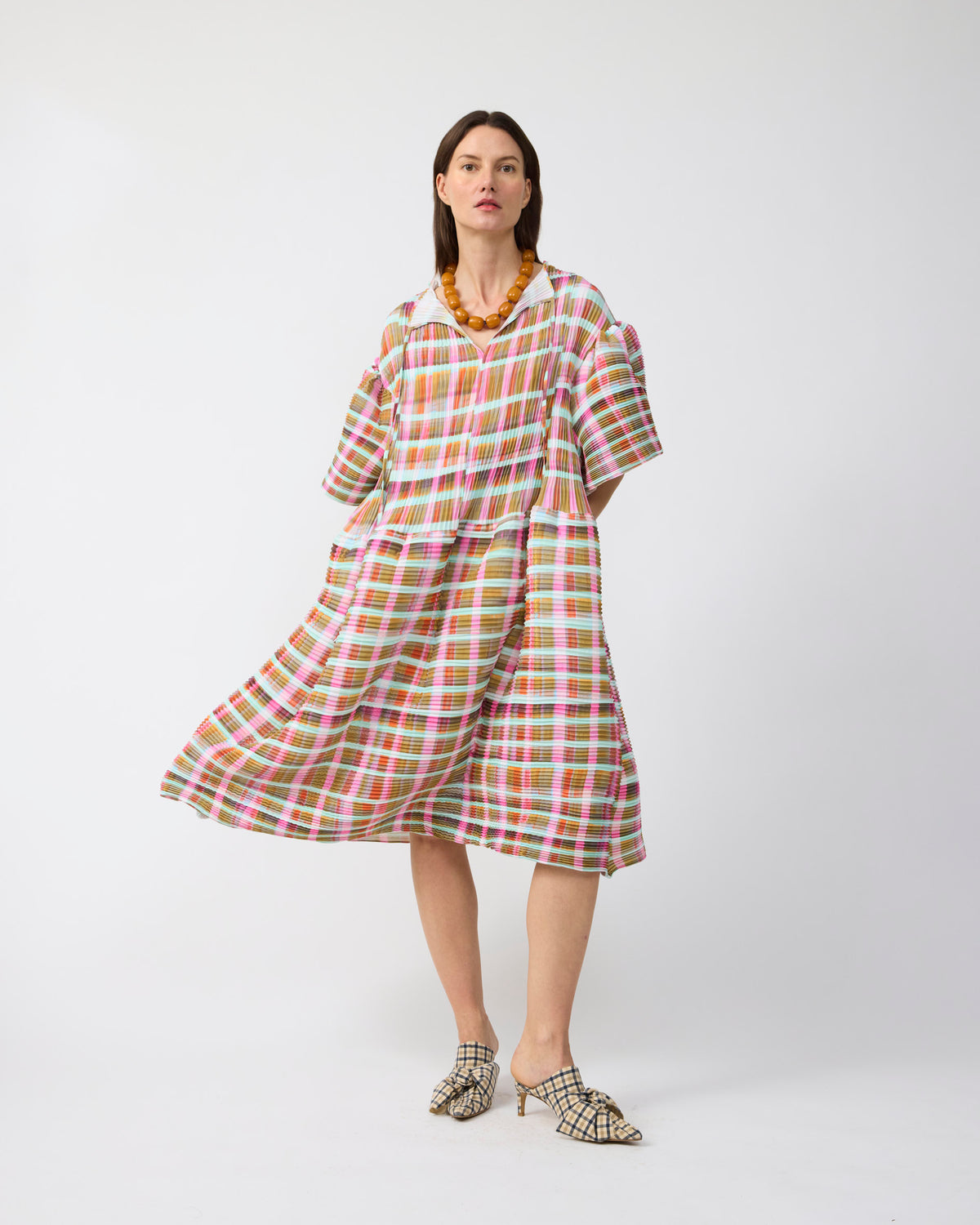 Thekla Handpleated Dress in Tarek