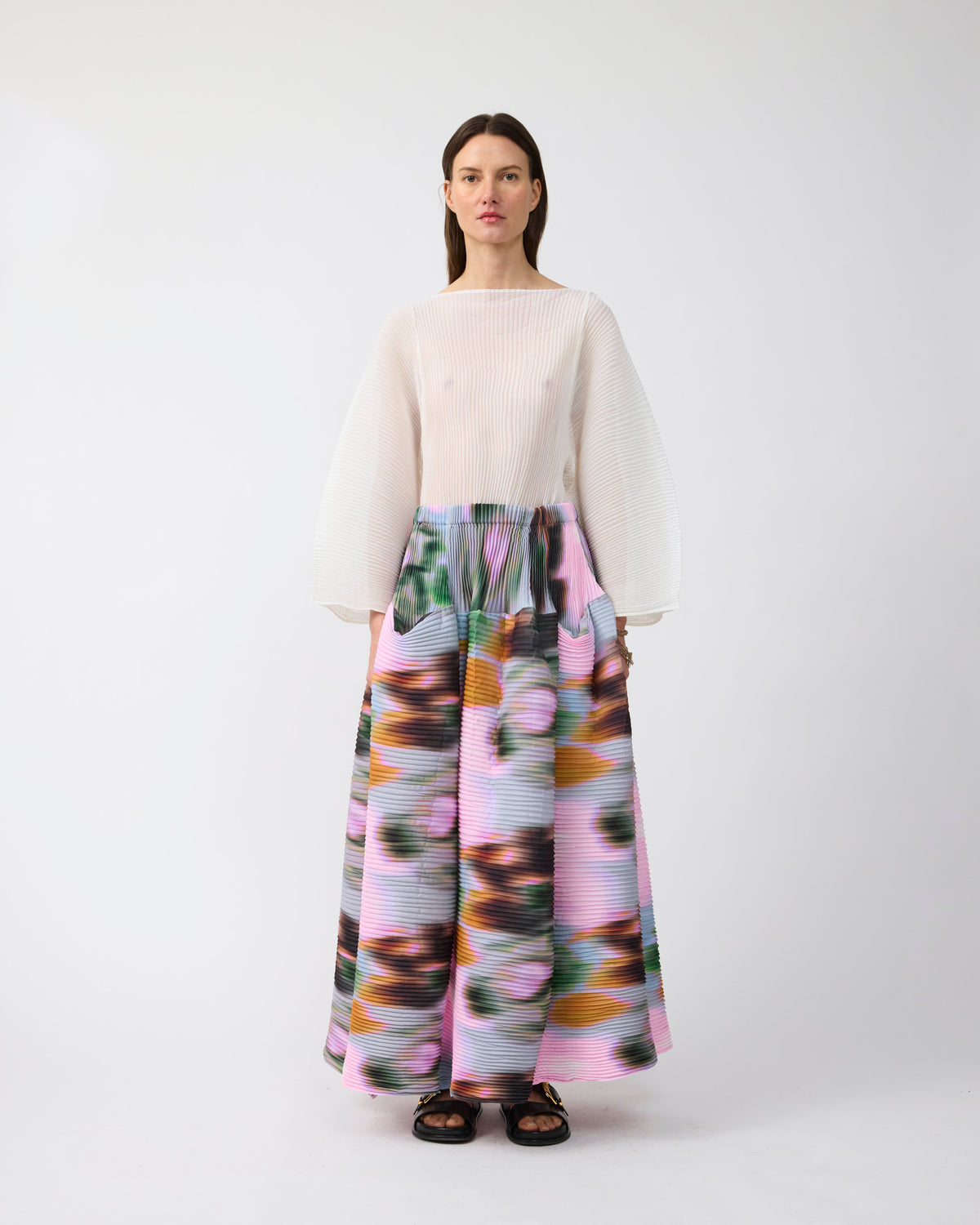 Kenza Handpleated Skirt in Maris