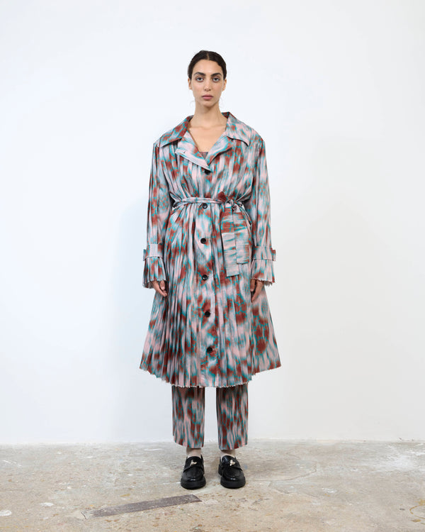 EMIL PLEATED COAT IN GALLIA