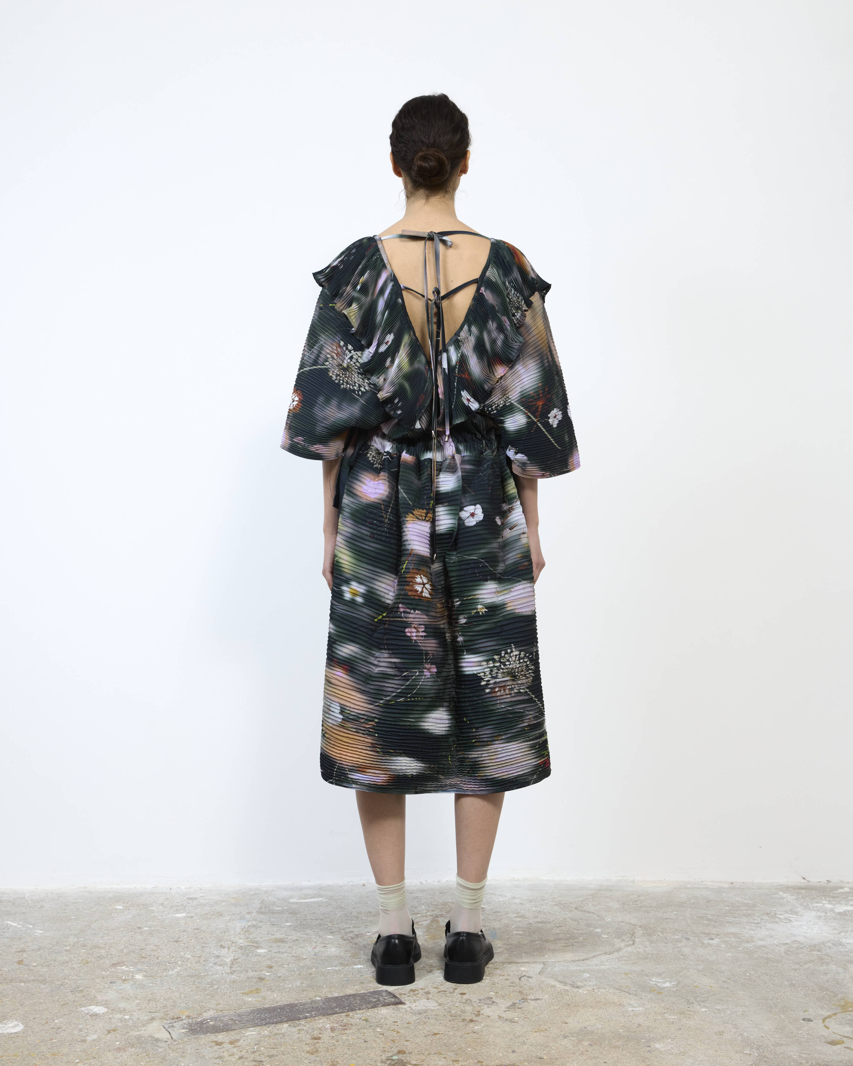 HANDPLEATED NIKA DRESS IN FRANCES