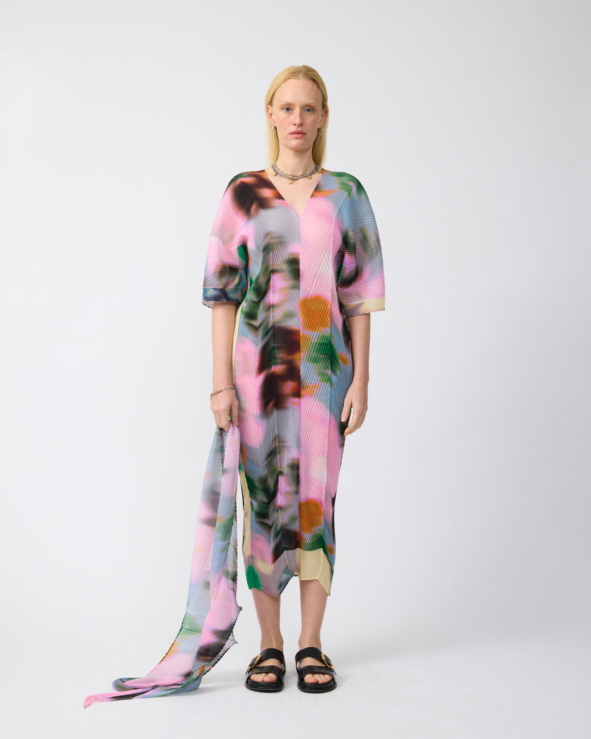 Stacy Handpleated Kaftan in Maris